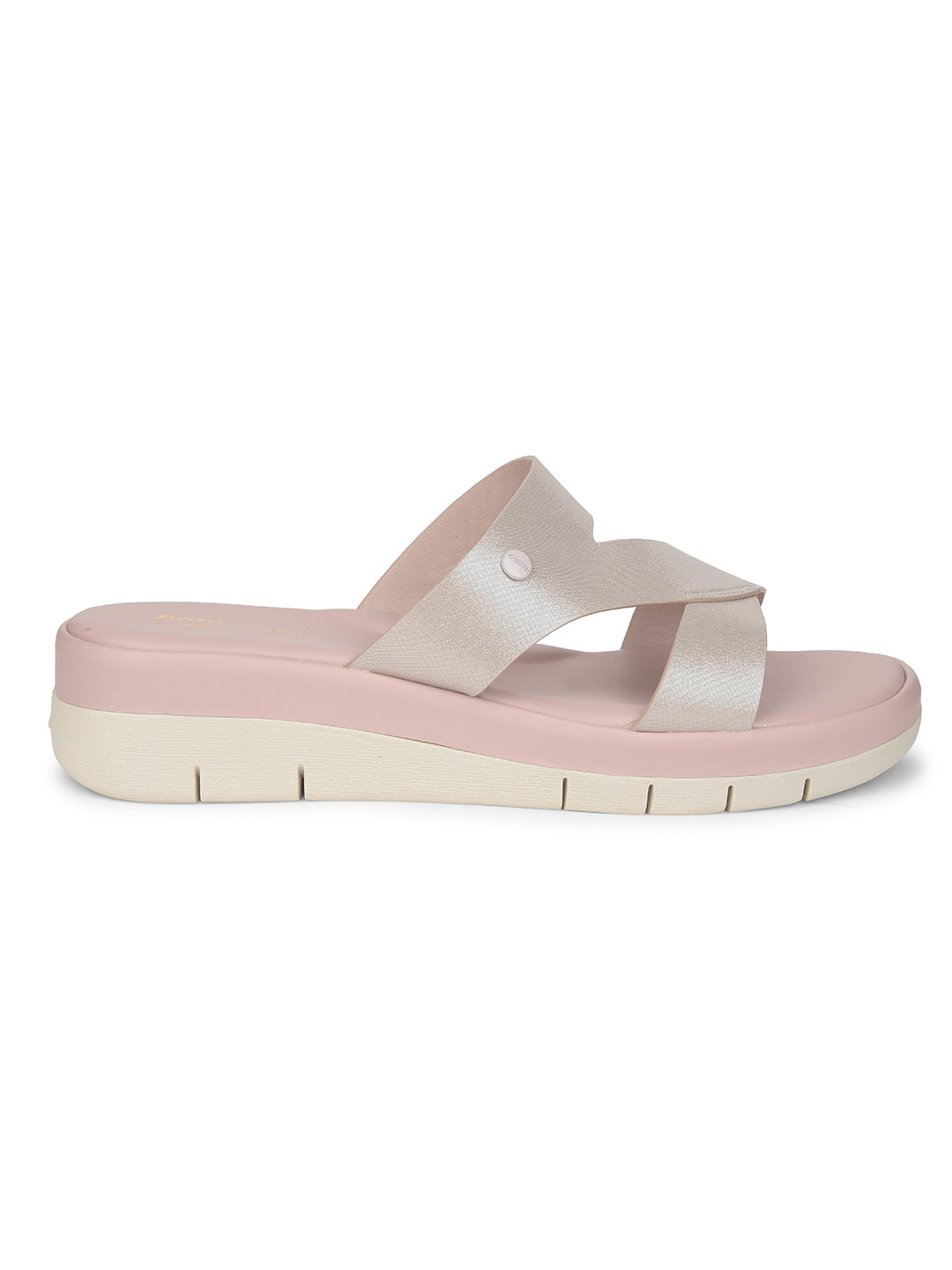 Bata Comfit Women Pink Wedge Heel Mule Sandal - Pink - View 2