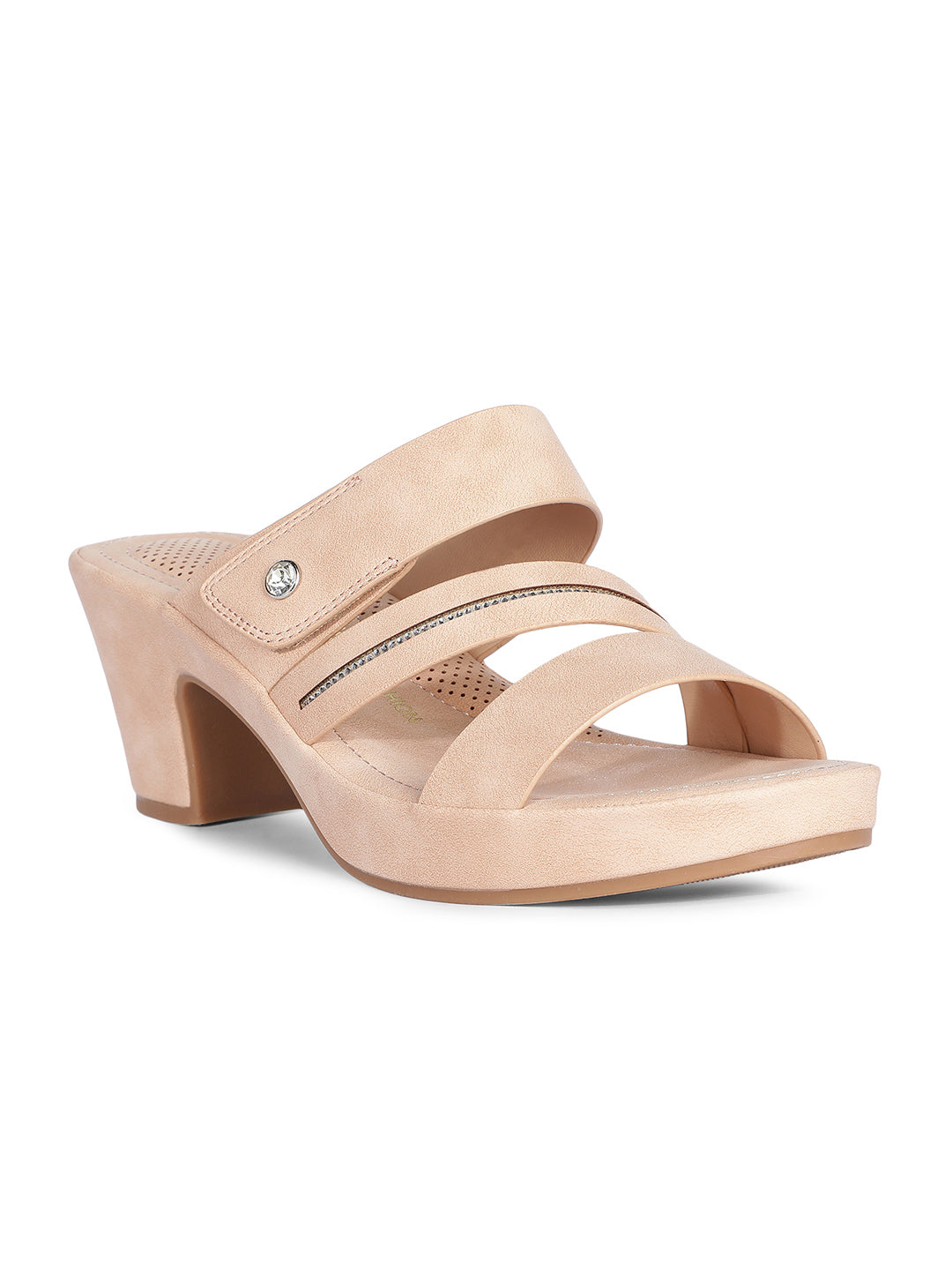Bata Comfit Women Pink Block Heel Mule Sandal - Pink - View 1