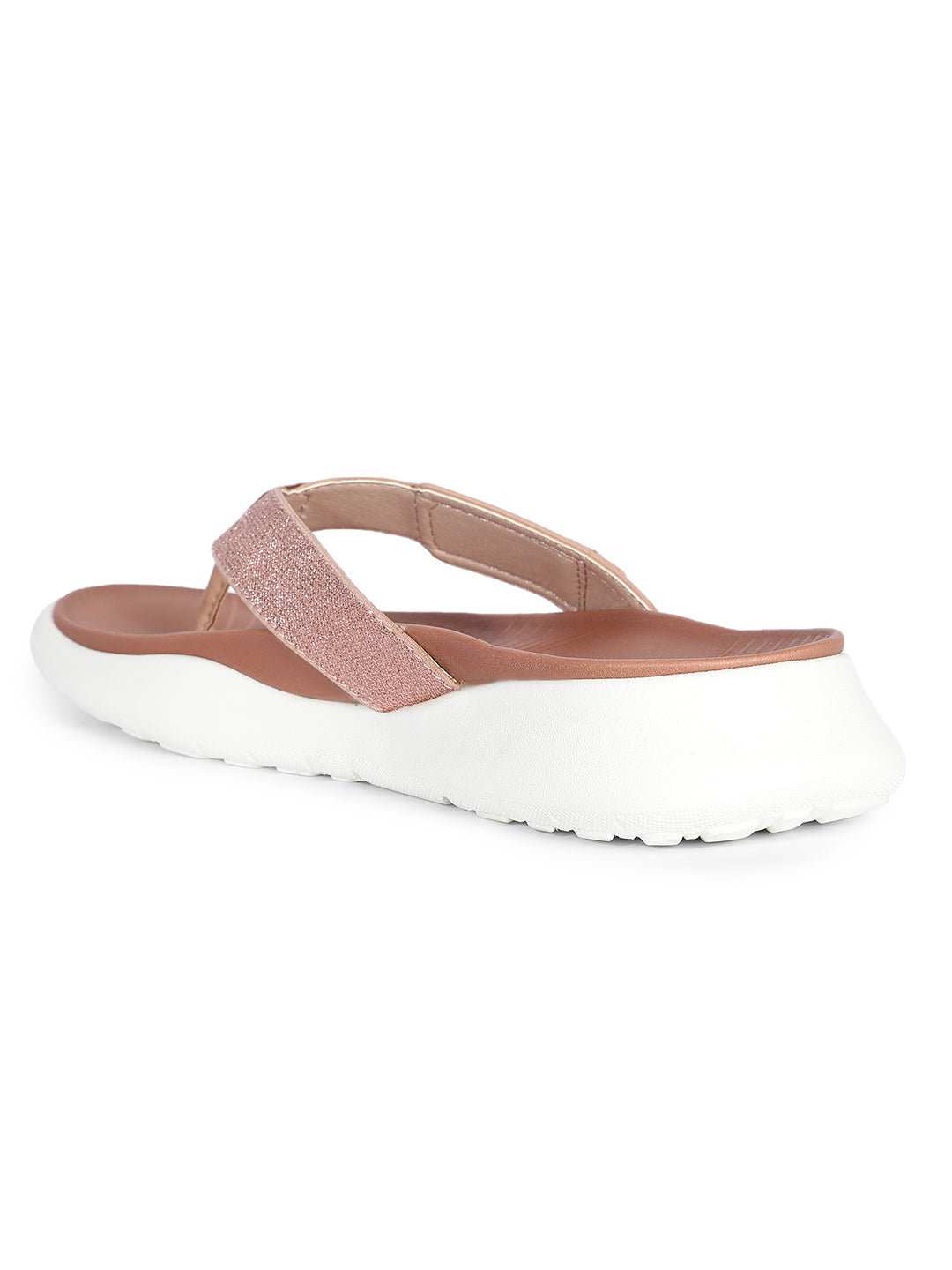 Bata Comfit Women Pink Wedge Heel Thong Sandal - Pink - View 3