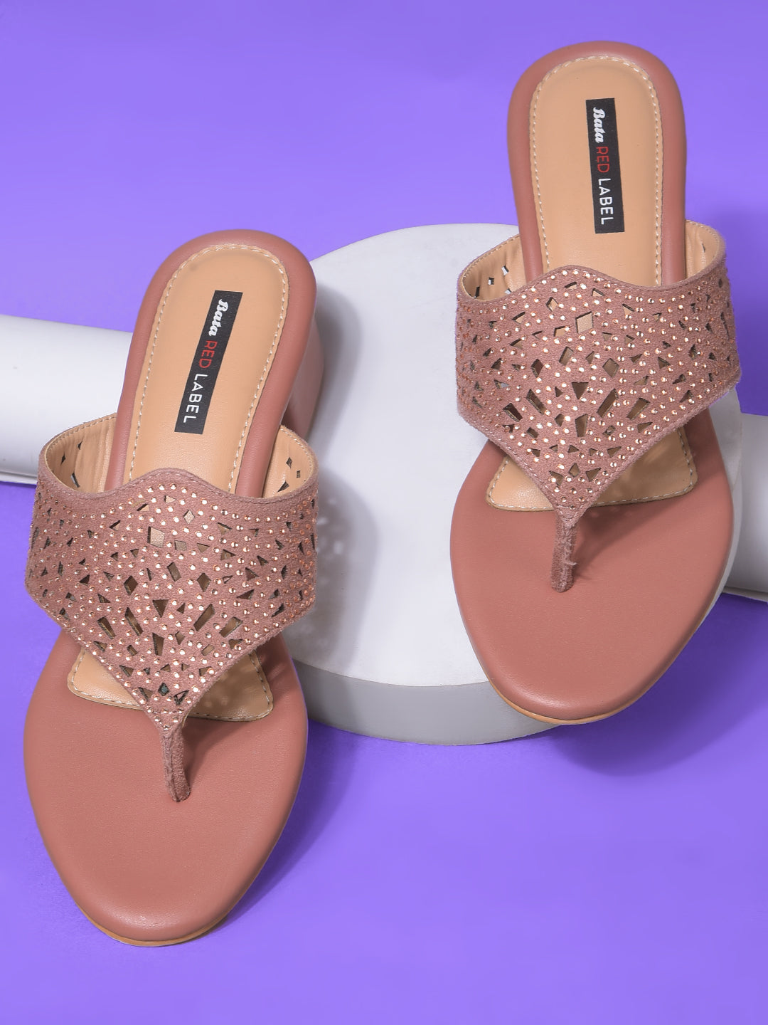 Bata Women Pink Block Heel Thong Sandal - Pink - View 6