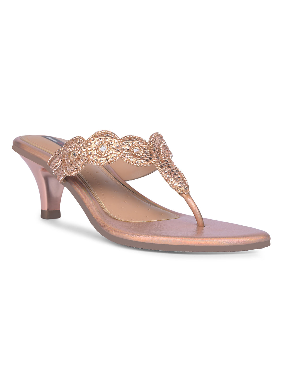 Bata Women Pink Block Heel Thong Sandal - Pink - View 1
