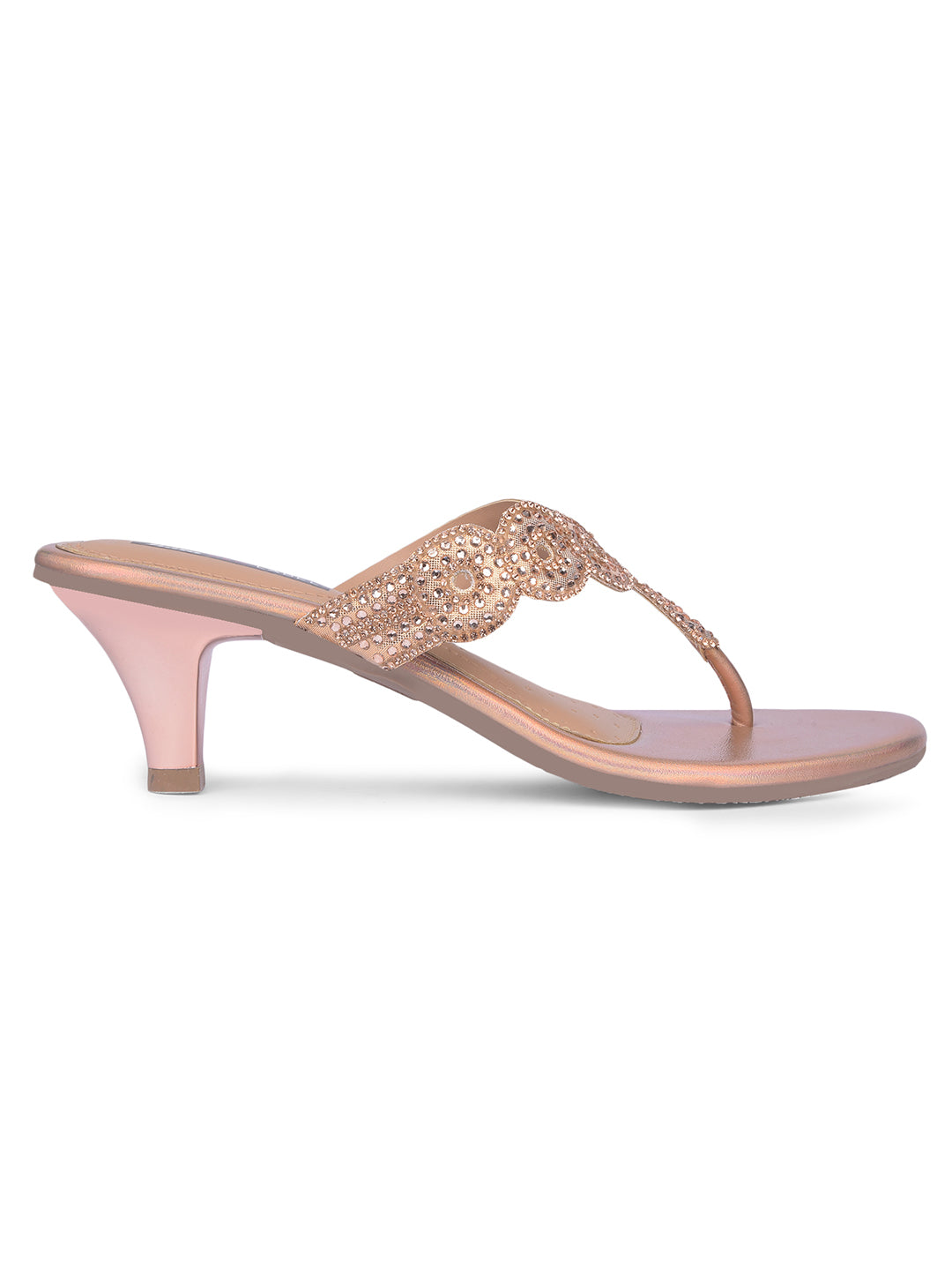 Bata Women Pink Block Heel Thong Sandal - Pink - View 2