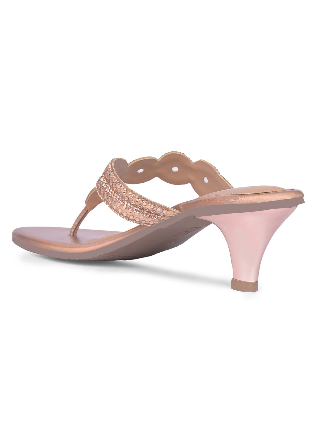 Bata Women Pink Block Heel Thong Sandal - Pink - View 3