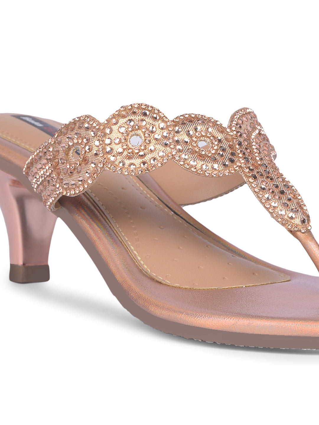 Bata Women Pink Block Heel Thong Sandal - Pink - View 5