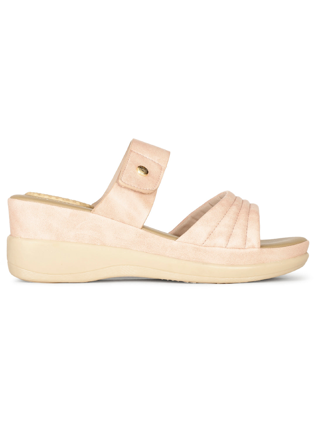 Bata Comfit Women Pink Wedge Heel Mule Sandal - Pink - View 2