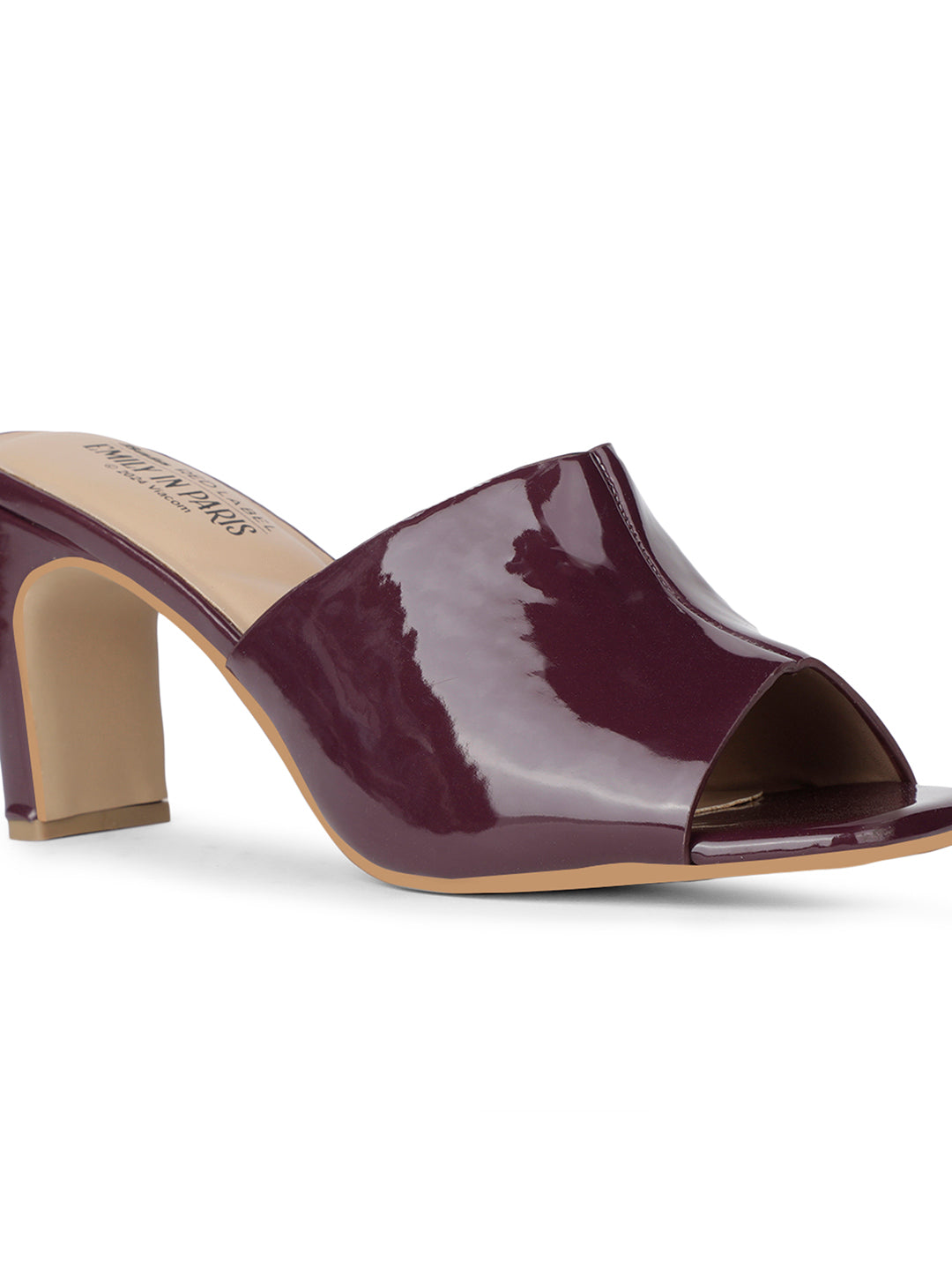 Bata Women Maroon Block Heel Mule Sandal - Maroon - View 5