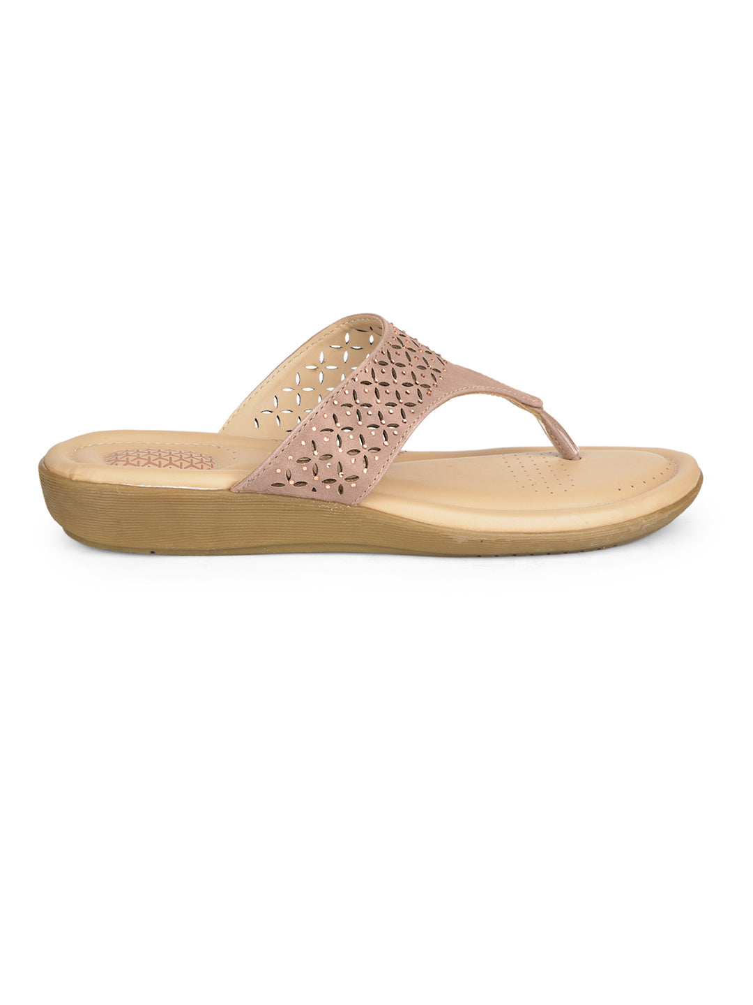 Bata Comfit Women Pink Wedge Heel Thong Sandal - Pink - View 2