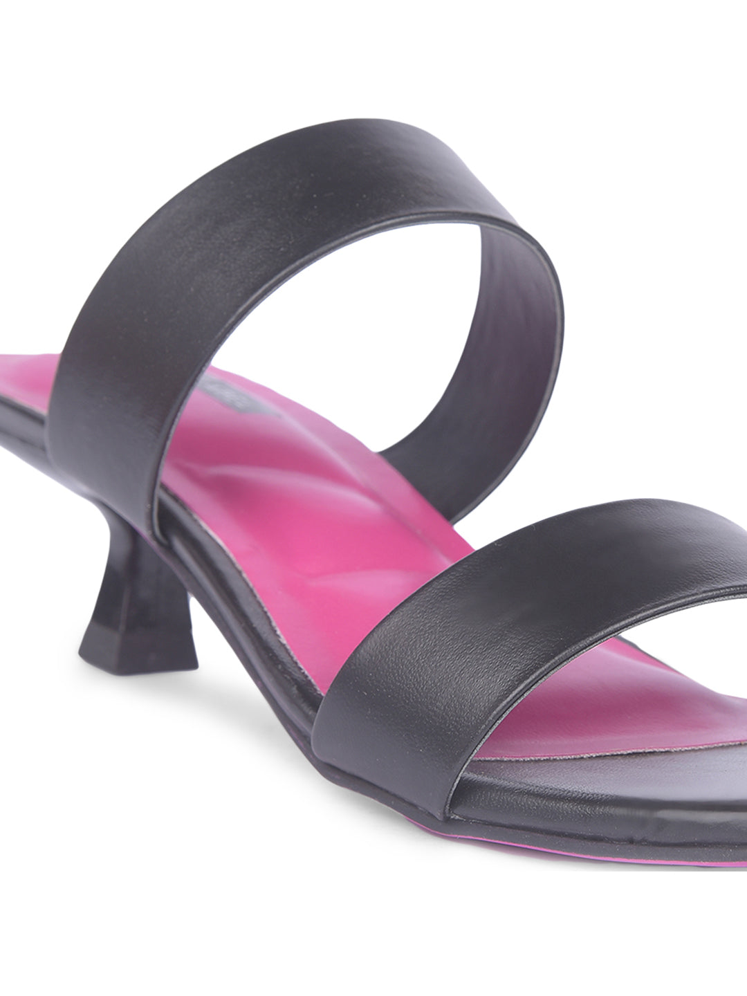 Bata Women Black Kitten Heel Mule Sandal - Black - View 5
