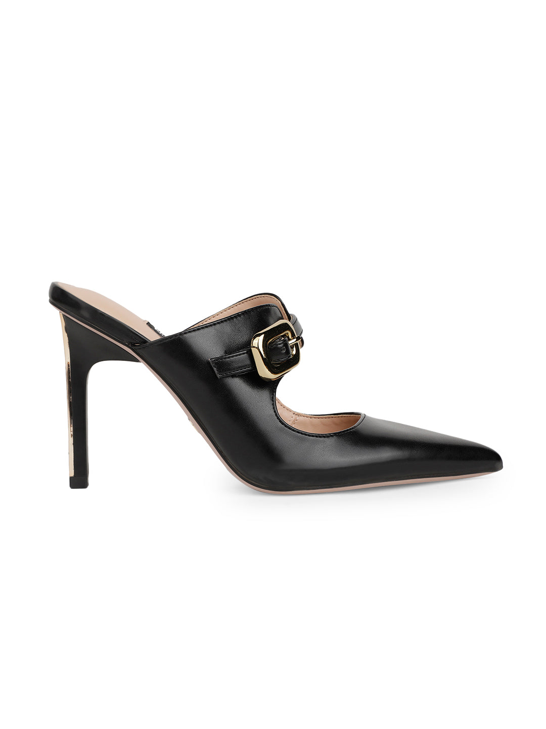 Nine West Women Pointed-Toe Stiletto Heel Mule Sandal - Black - View 2
