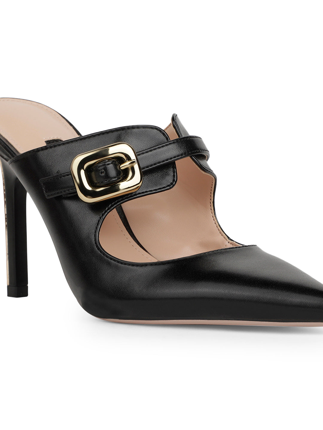 Nine West Women Pointed-Toe Stiletto Heel Mule Sandal - Black - View 5