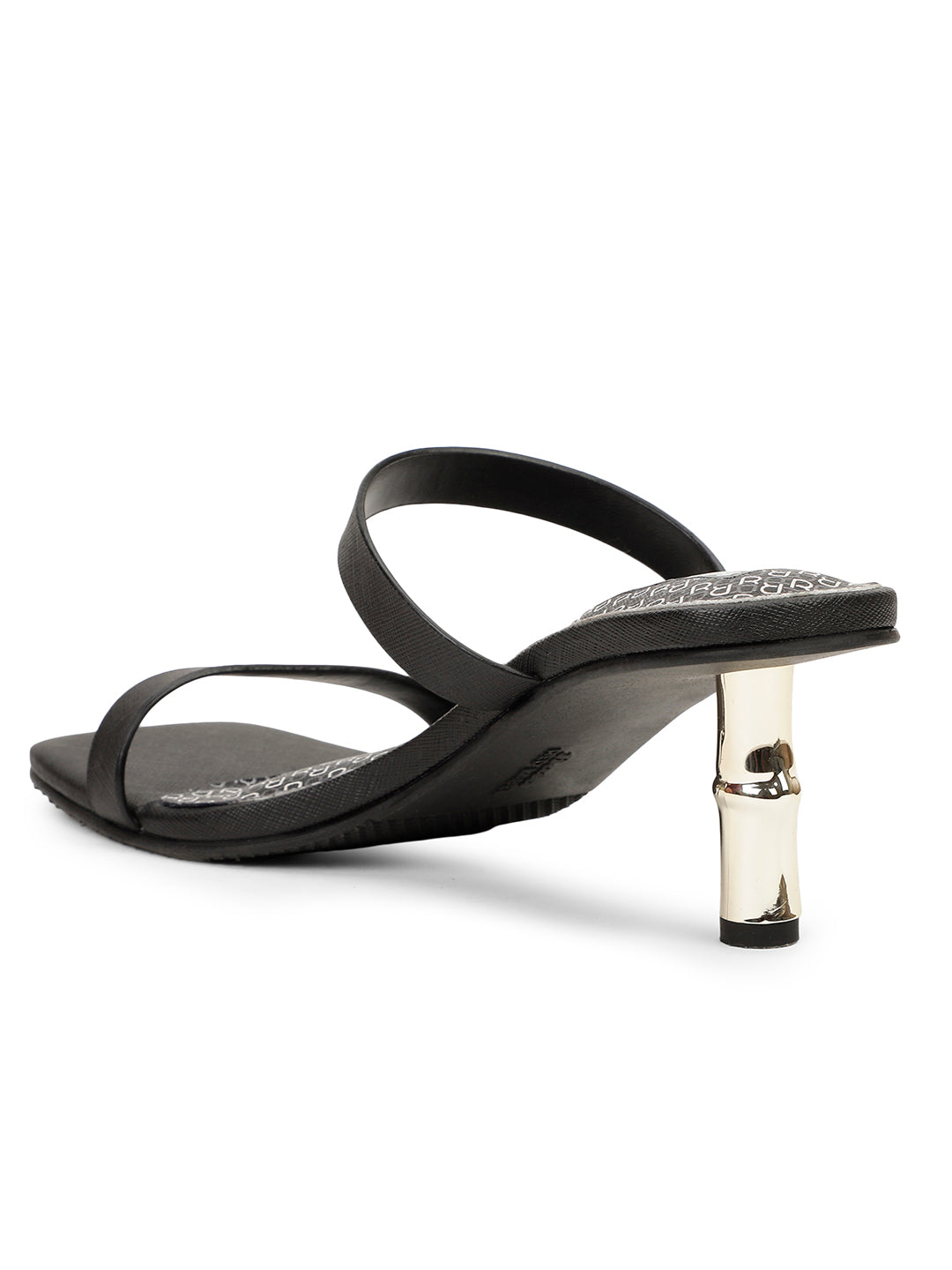 Bata Women Black Kitten Heel Mule Sandal - Black - View 3