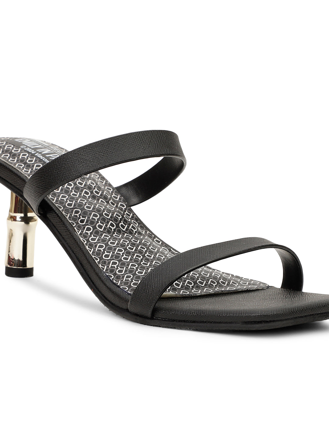 Bata Women Black Kitten Heel Mule Sandal - Black - View 5