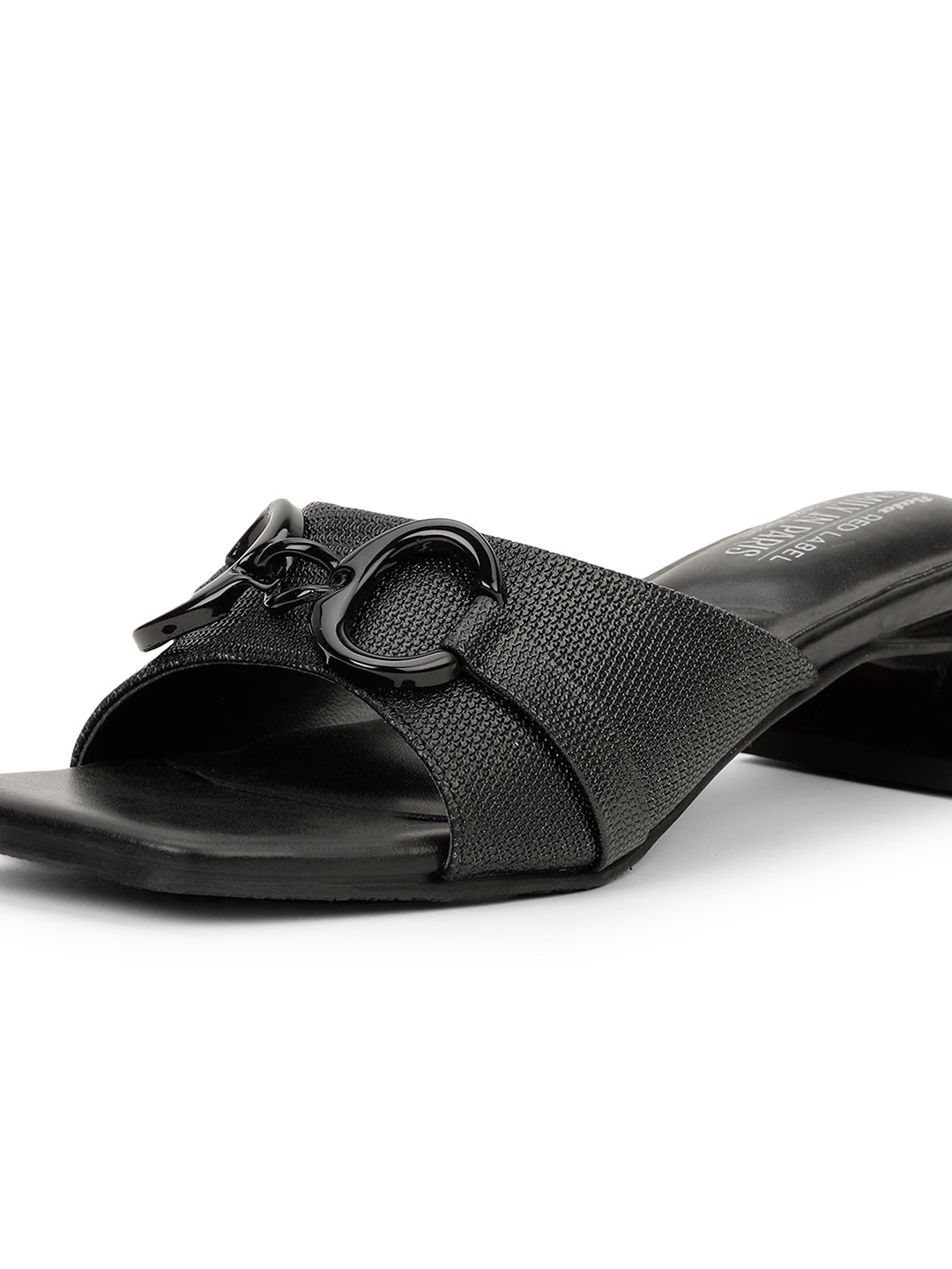Bata Women Black Block Heel Mule Sandal - Black - View 5