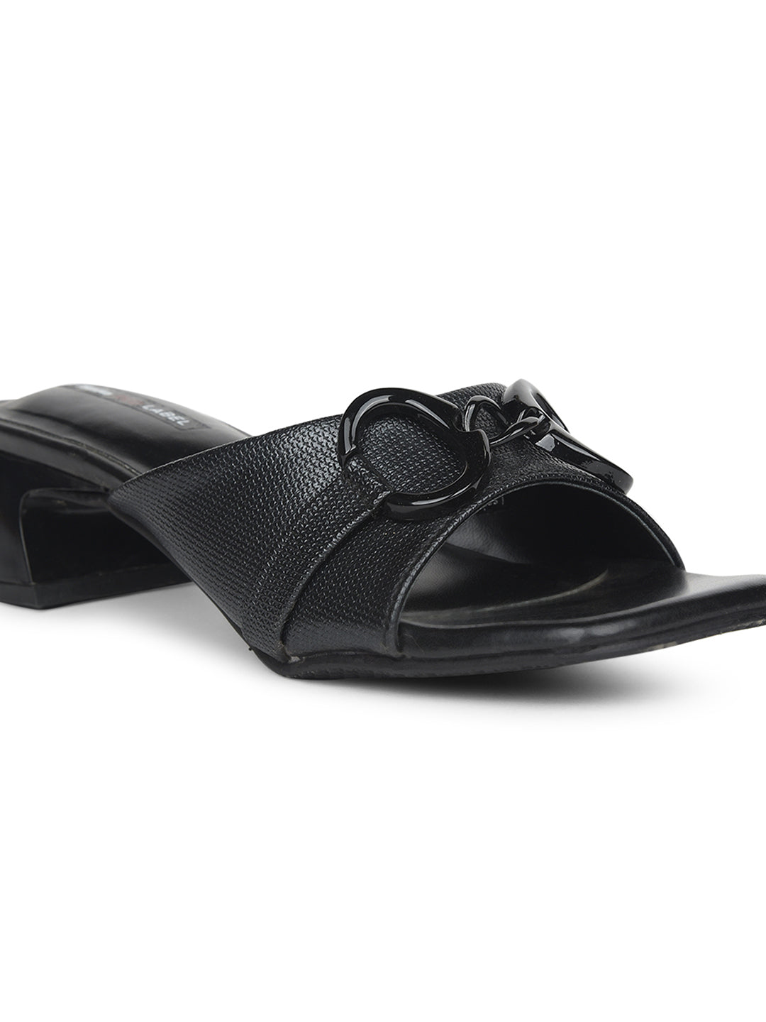 Bata Women Black Block Heel Mule Sandal - Black - View 5