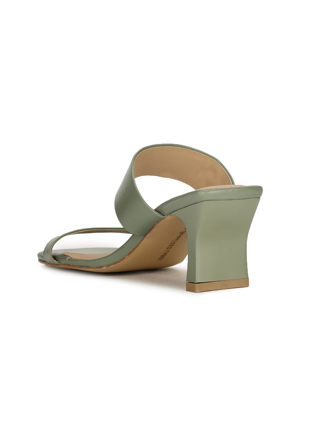 Bata Women's Olive Block Heel Mule Sandals - Olive