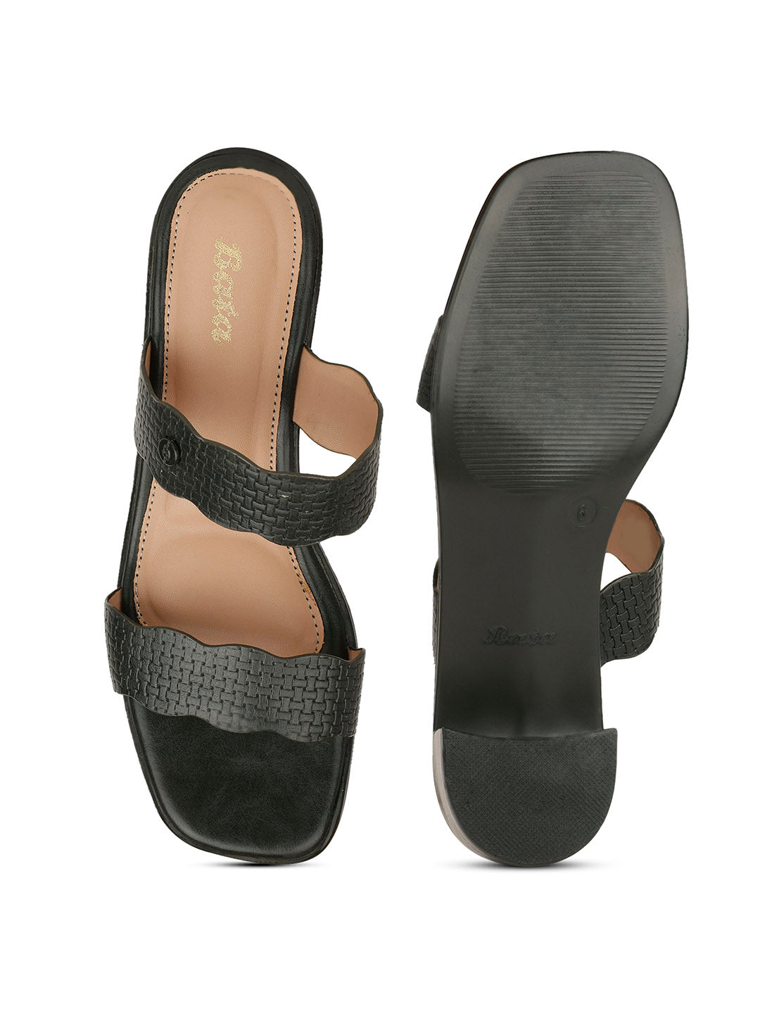 Bata Women Olive Block Heel Mule Sandal - Olive - View 4