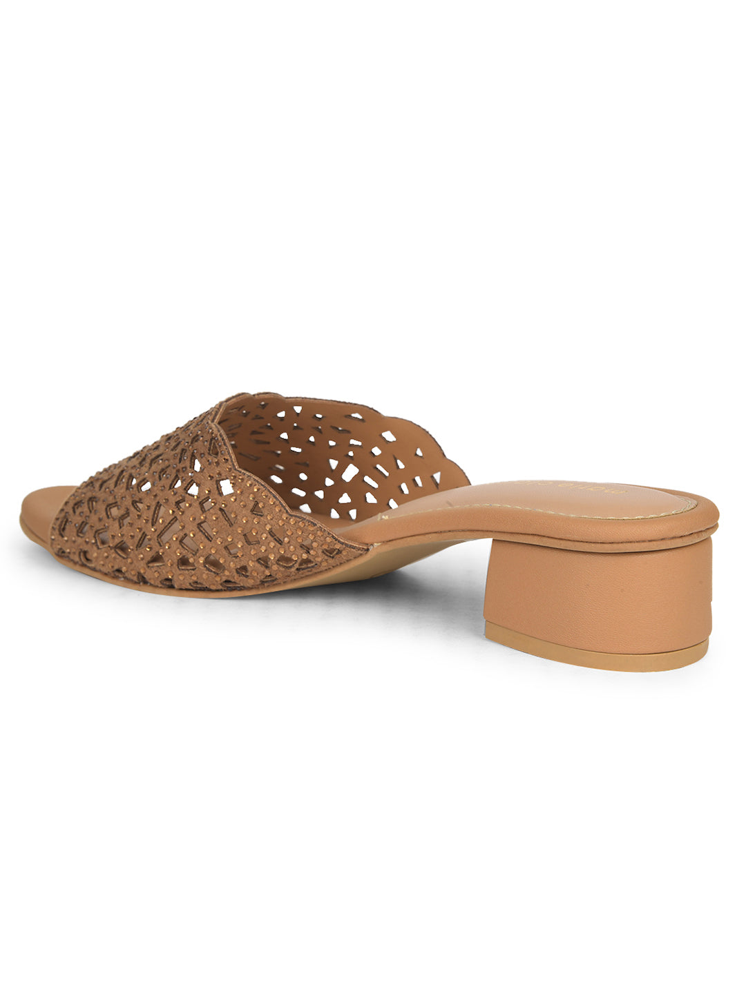 Marie Claire Women Beige Block Heel Mule Sandal - Beige - View 3