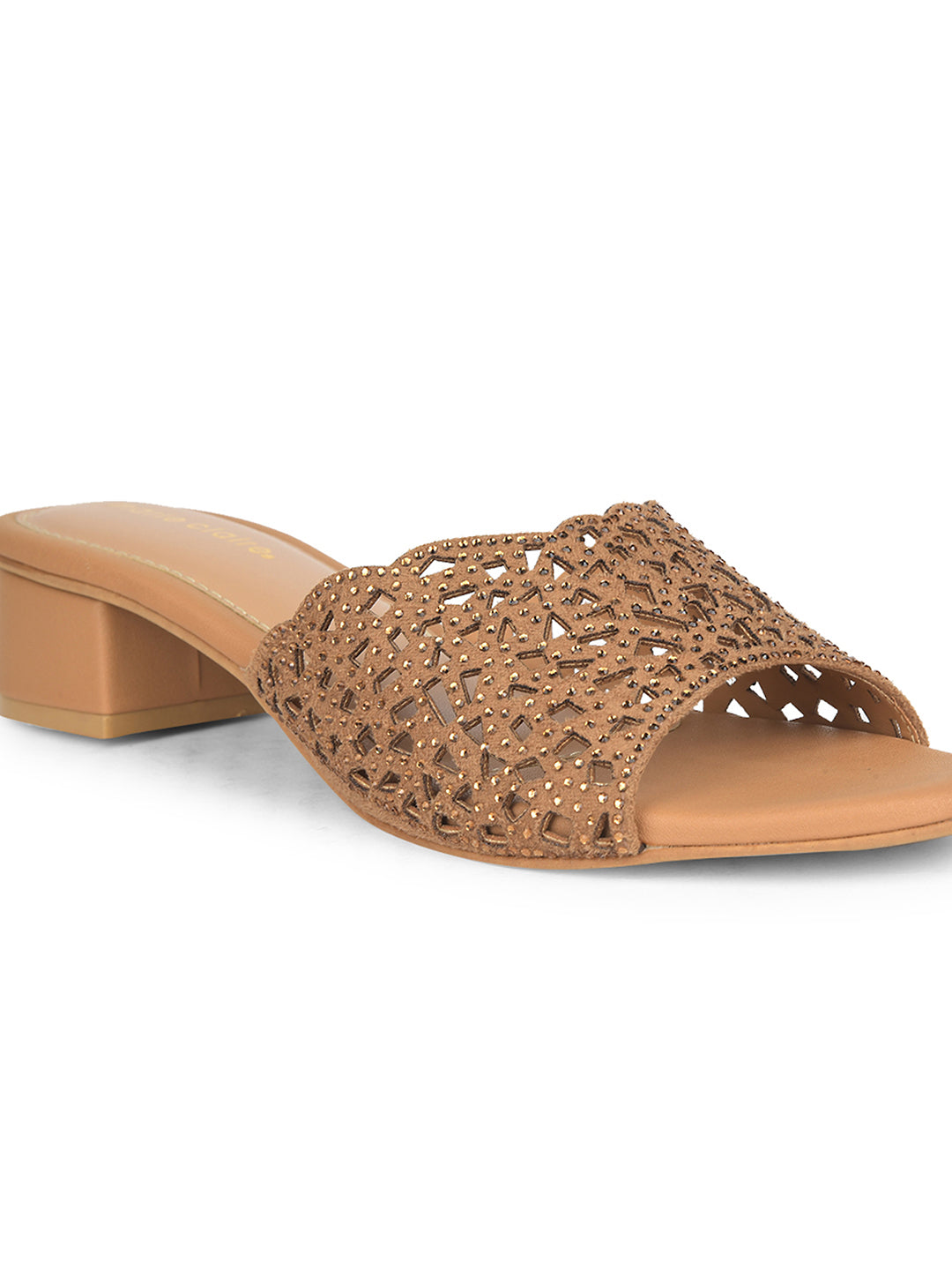 Marie Claire Women Beige Block Heel Mule Sandal - Beige - View 5