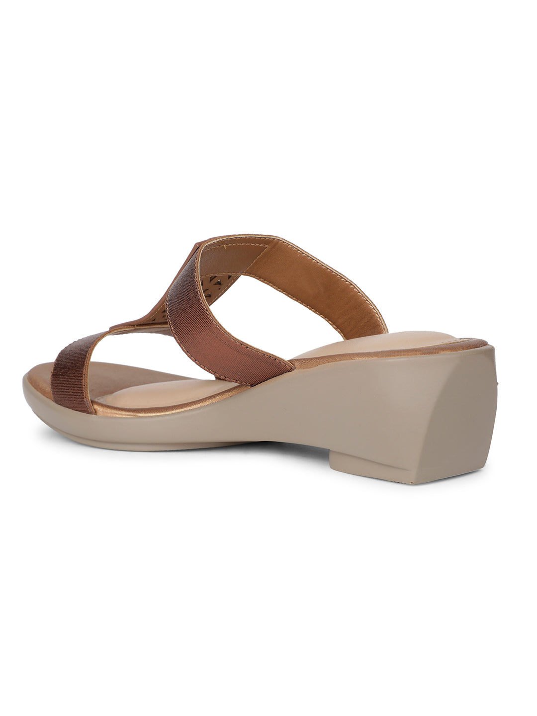 Bata Women Copper Wedge Heel Mule Sandal - Copper - View 3