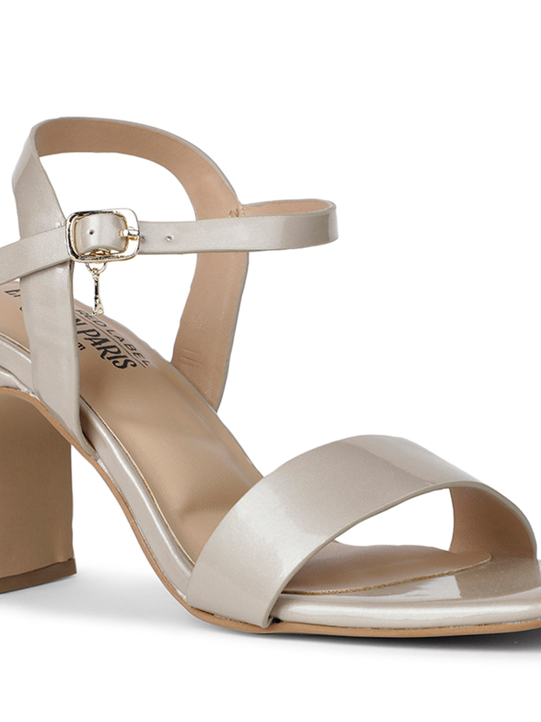 Bata Women Beige Ankle Strap Block Heel Sandal - Beige - View 5