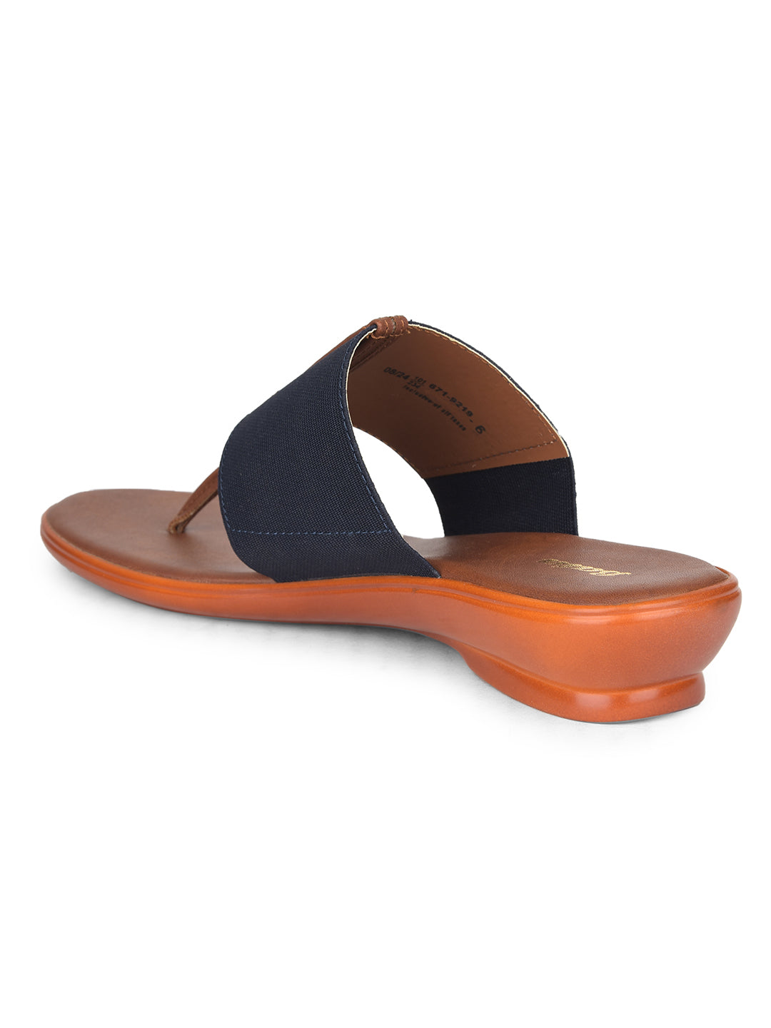 Bata Women Blue Wedge Heel Thong Sandal - Blue - View 3