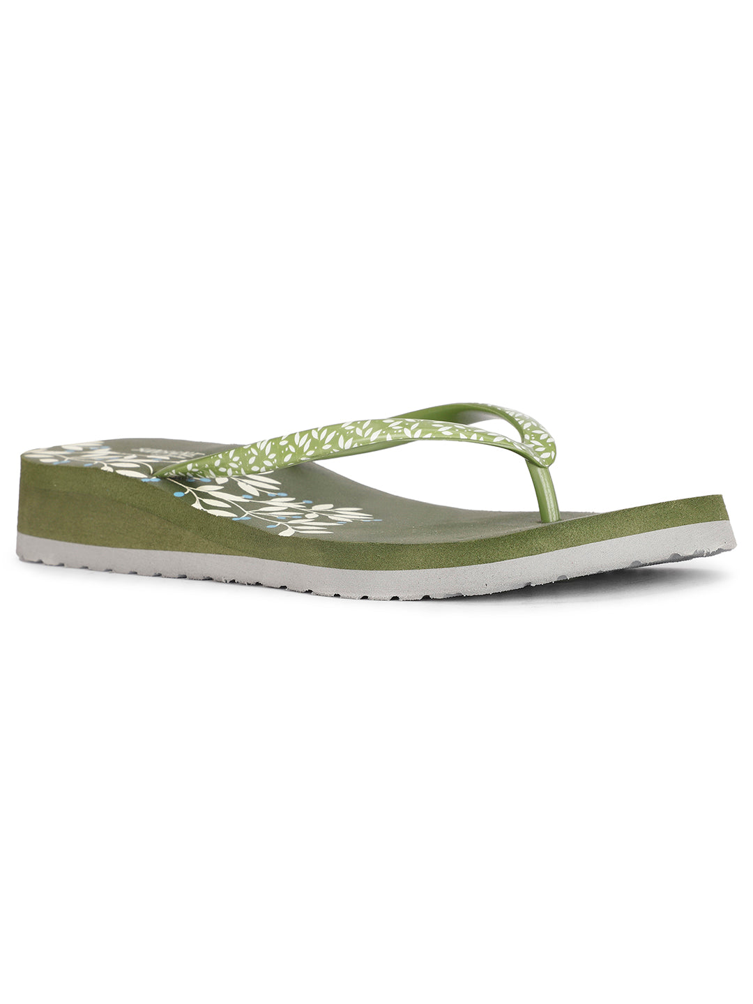 Bata Women's Olive Casual Flip-Flops - Olive