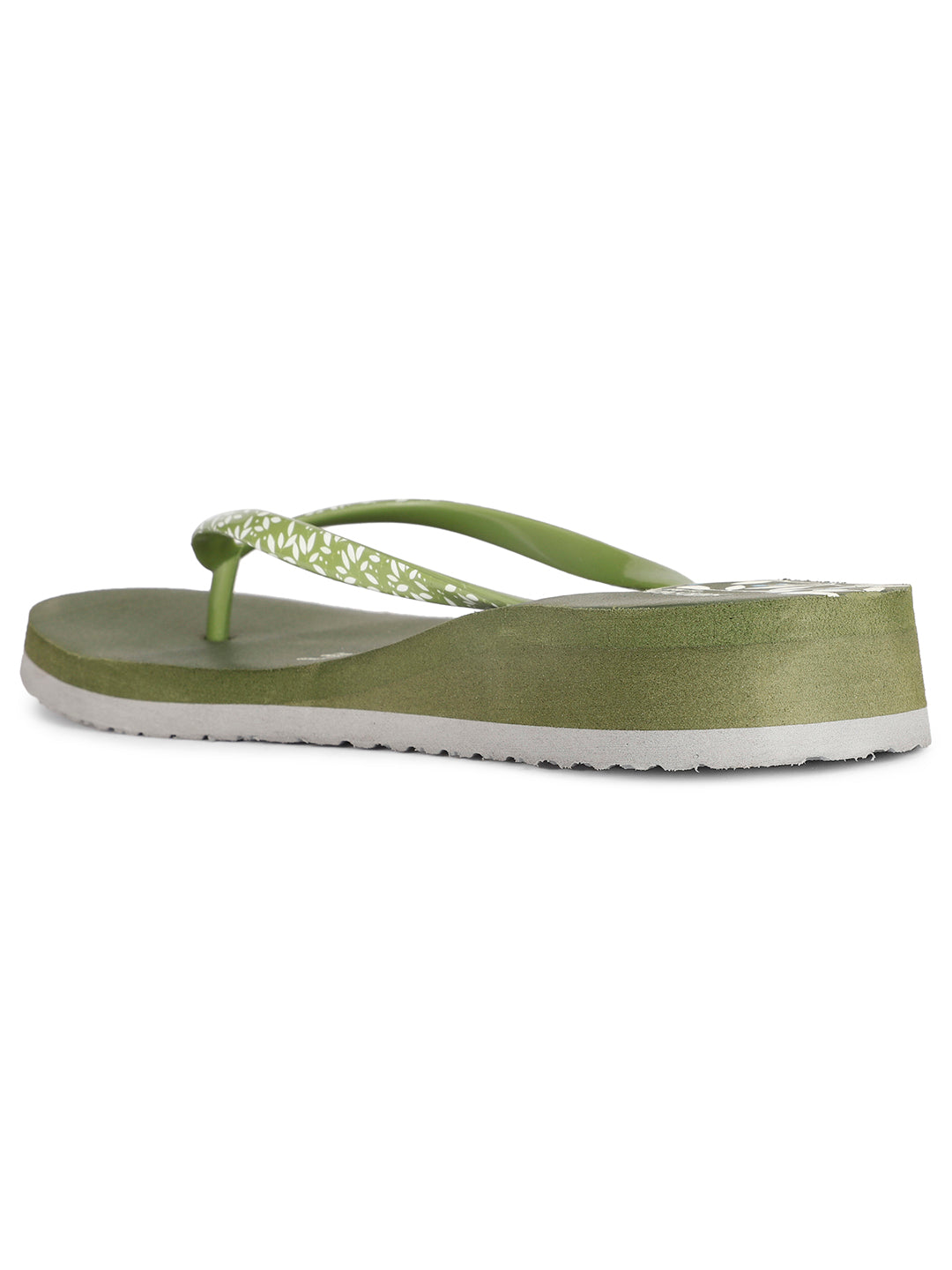 Bata Women's Olive Casual Flip-Flops - Olive