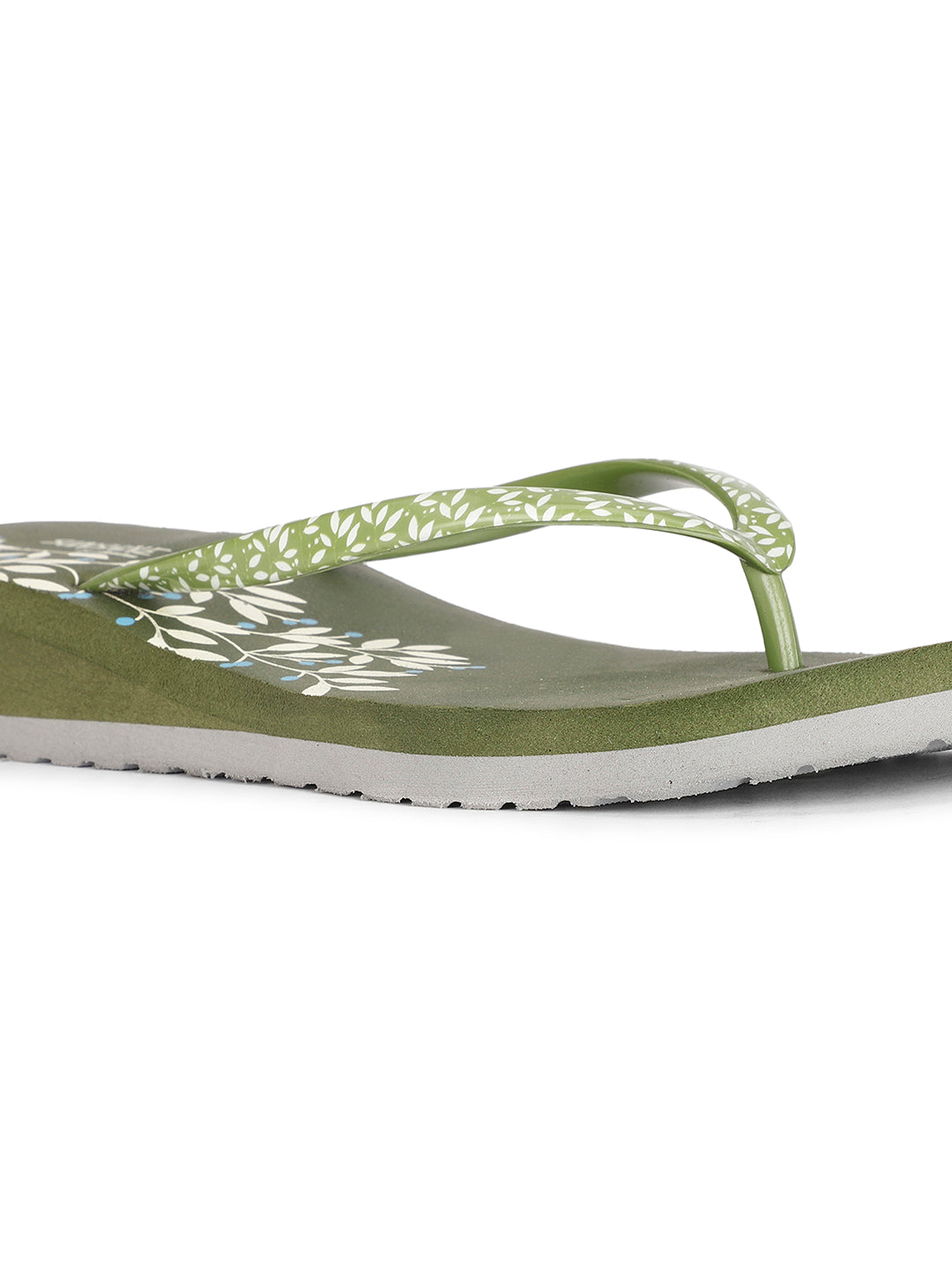 Bata Women's Olive Casual Flip-Flops - Olive
