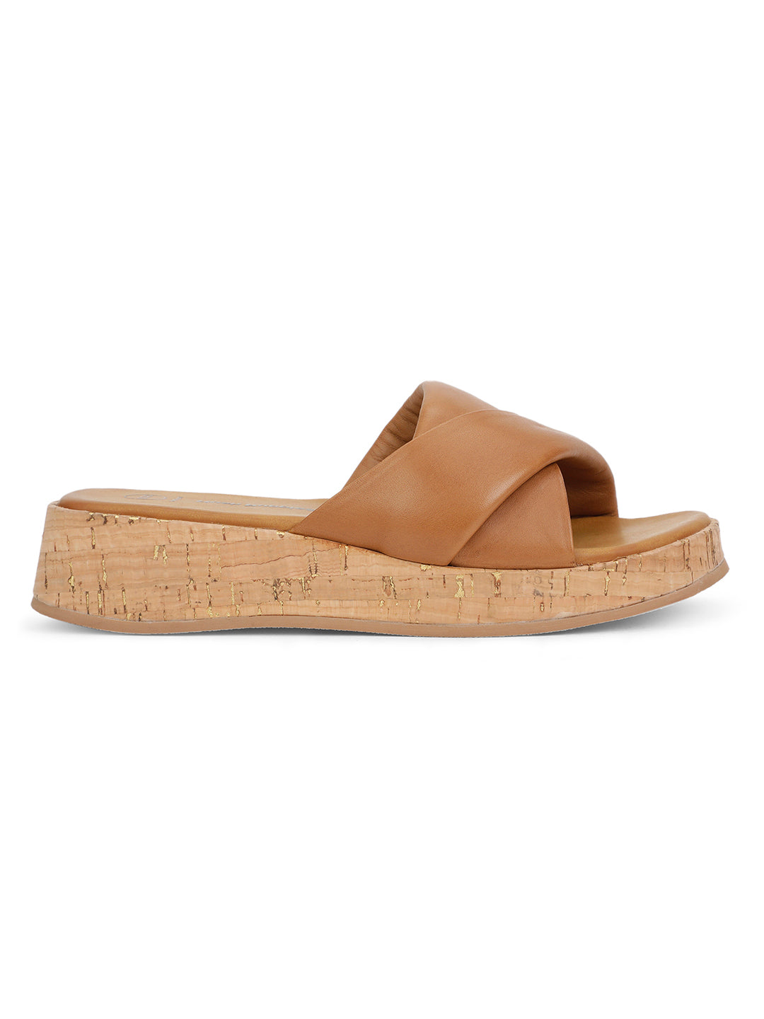 Hush Puppies Women Tan Wedge Heel Mule Sandal - Tan - View 2