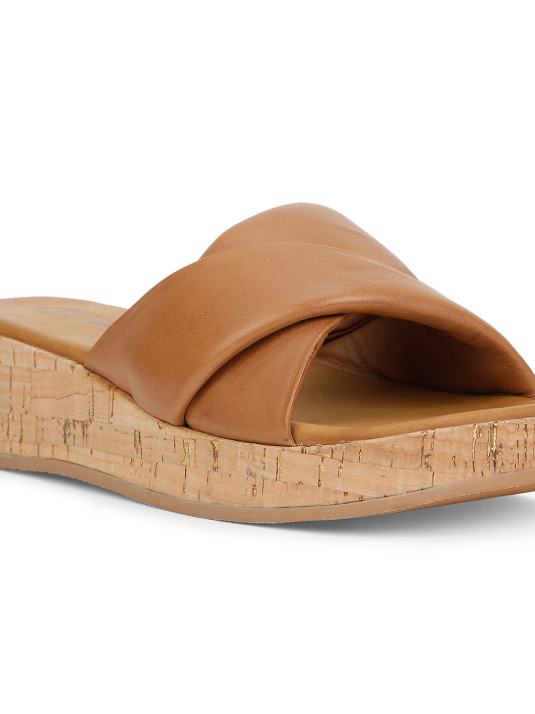 Hush Puppies Women Tan Wedge Heel Mule Sandal - Tan - View 5