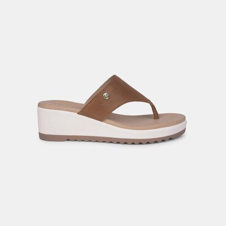 Hush Puppies Women Light Brown Wedge Heel Ballerina