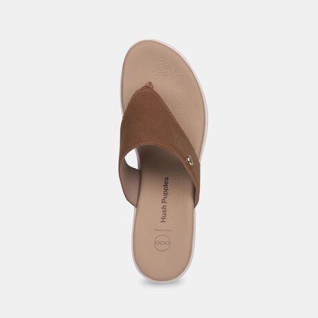 Hush Puppies Women Light Brown Wedge Heel Ballerina