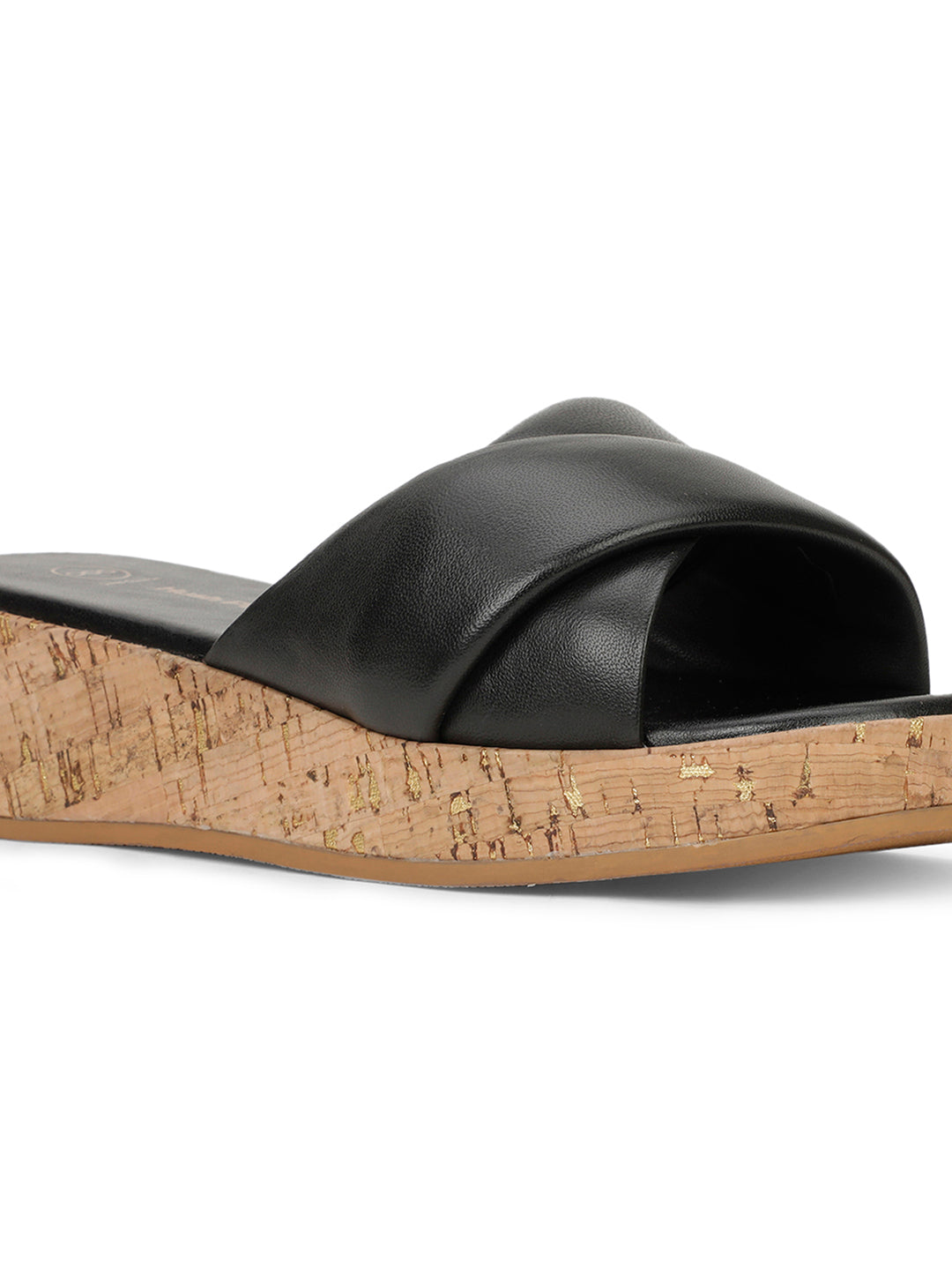 Hush Puppies Women Black Wedge Heel Mule Sandal - Black - View 5