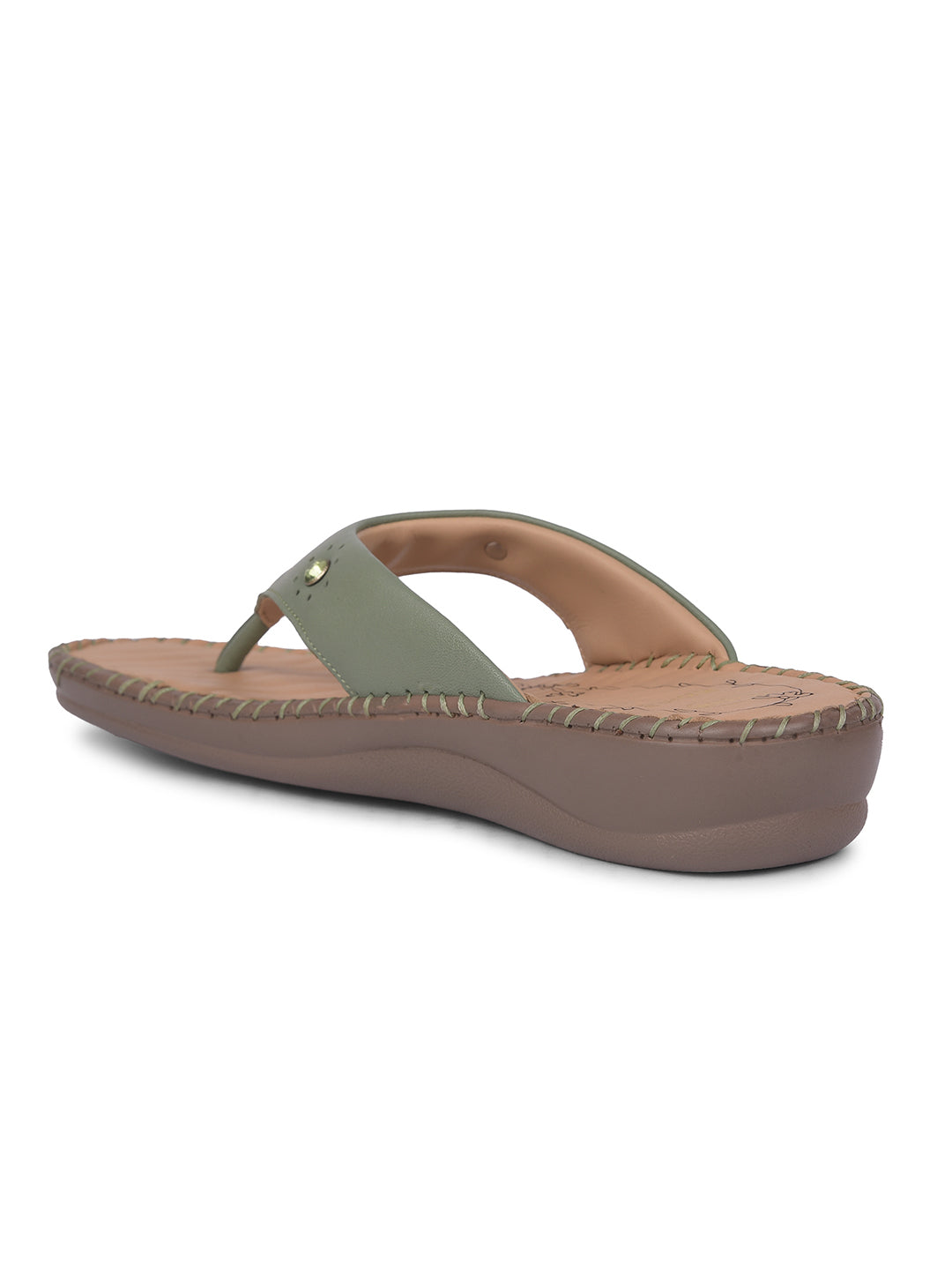 Scholl Women Light Green Wedge Heel Thong Sandal - Light Green - View 3