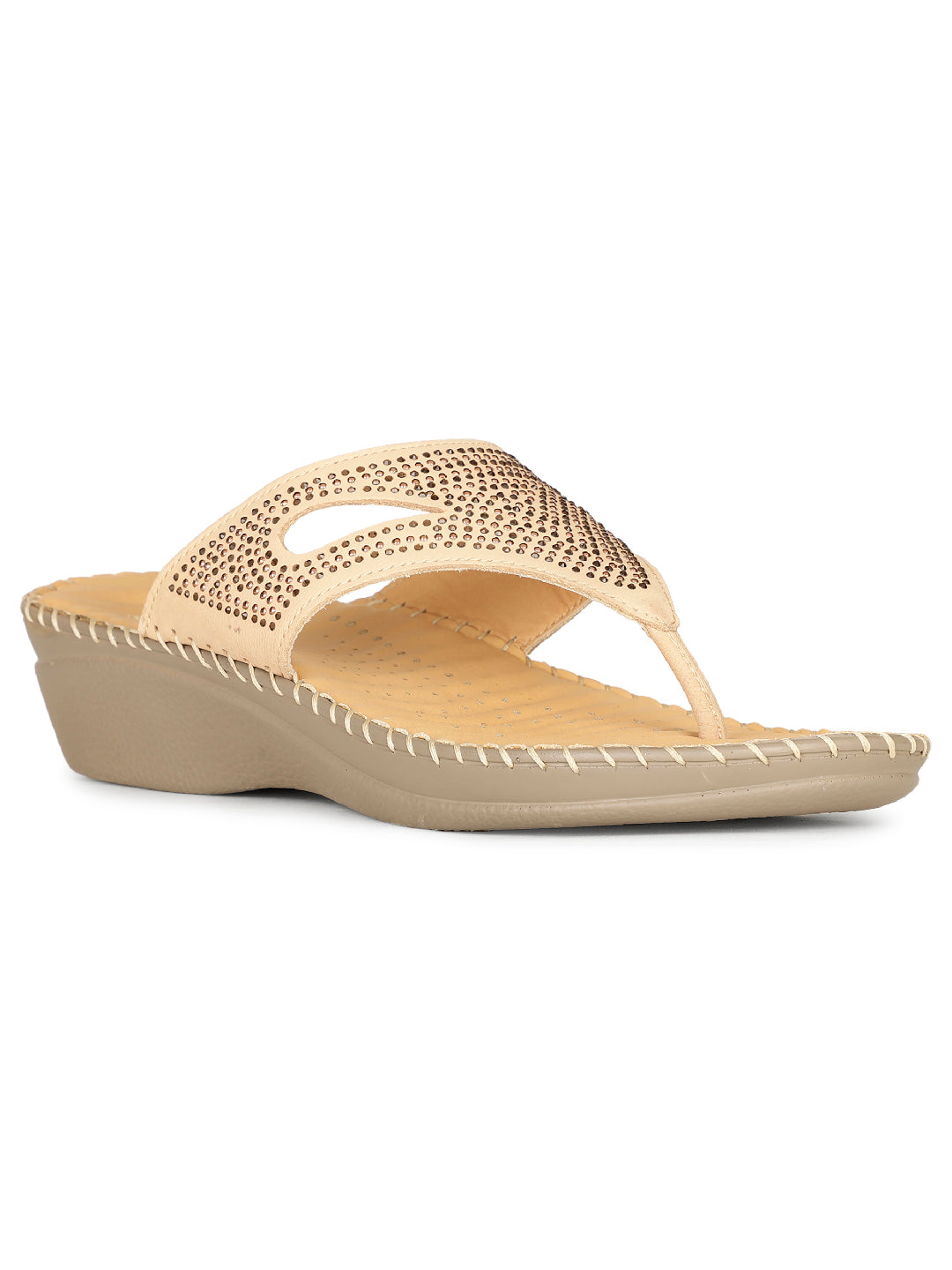 Scholl Women Yellow Wedge Heel Thong Sandal - Yellow - View 1
