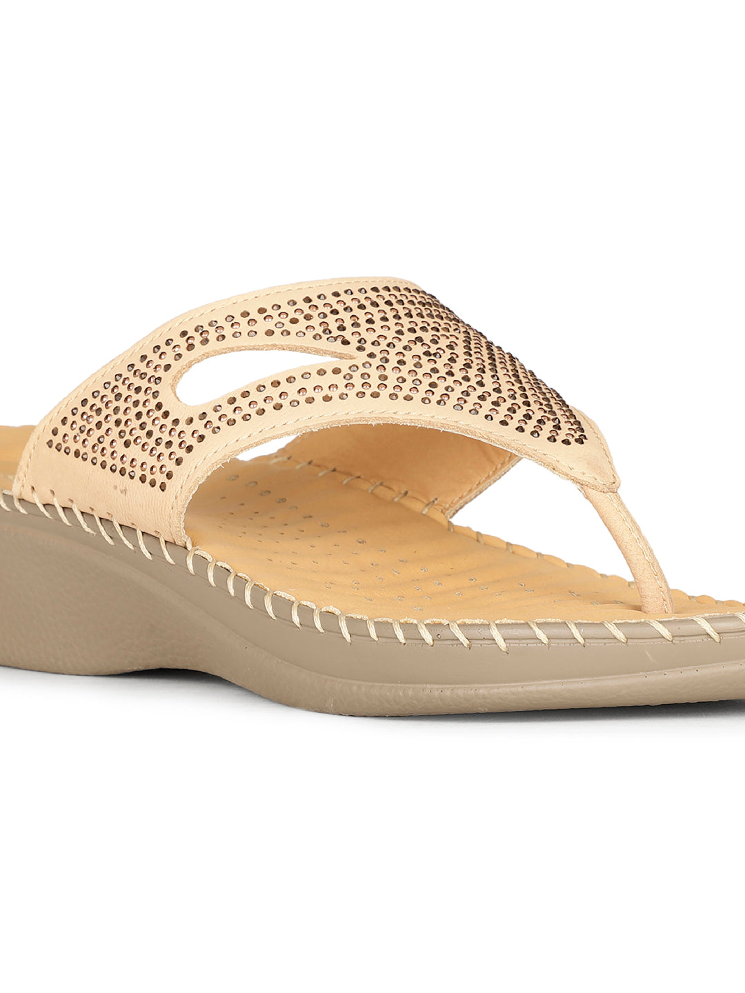 Scholl Women Yellow Wedge Heel Thong Sandal - Yellow - View 5