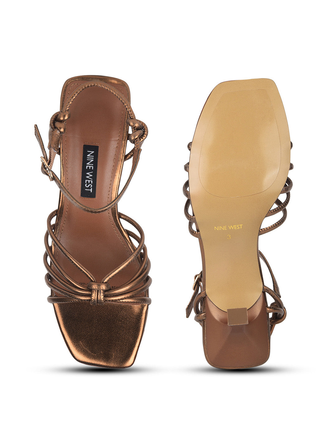 Nine West Women Ankle-Strap Kitten Heel Sandal - Brown - View 4