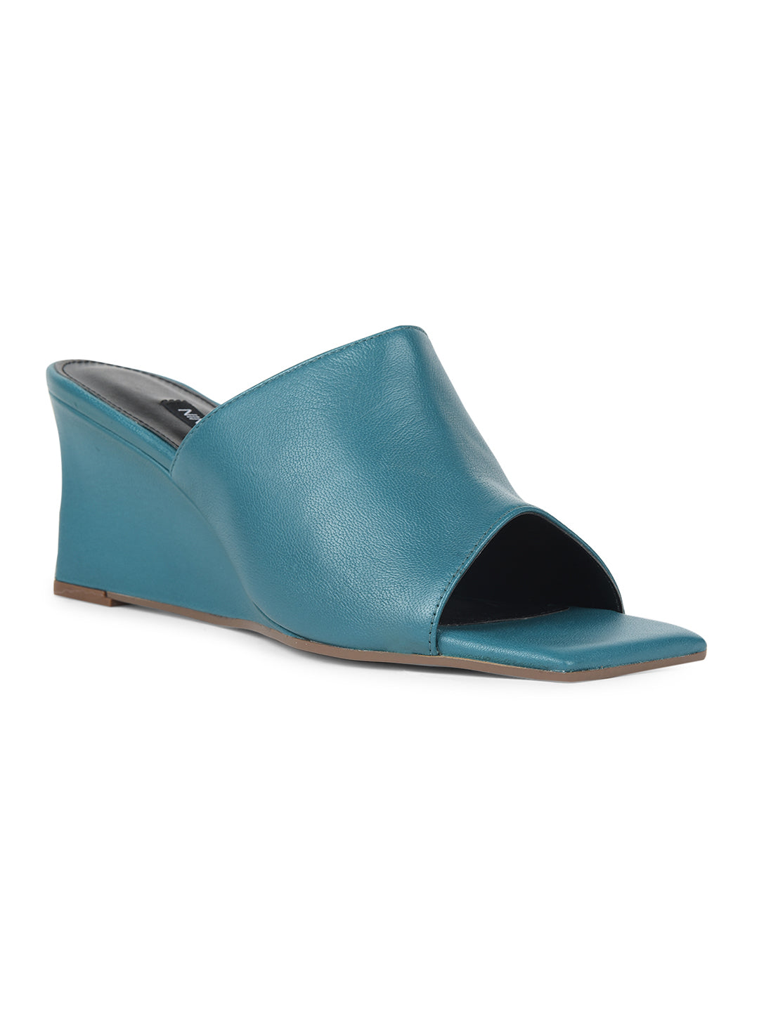Nine West Women Wedge Heel Mule Sandal - Green - View 1