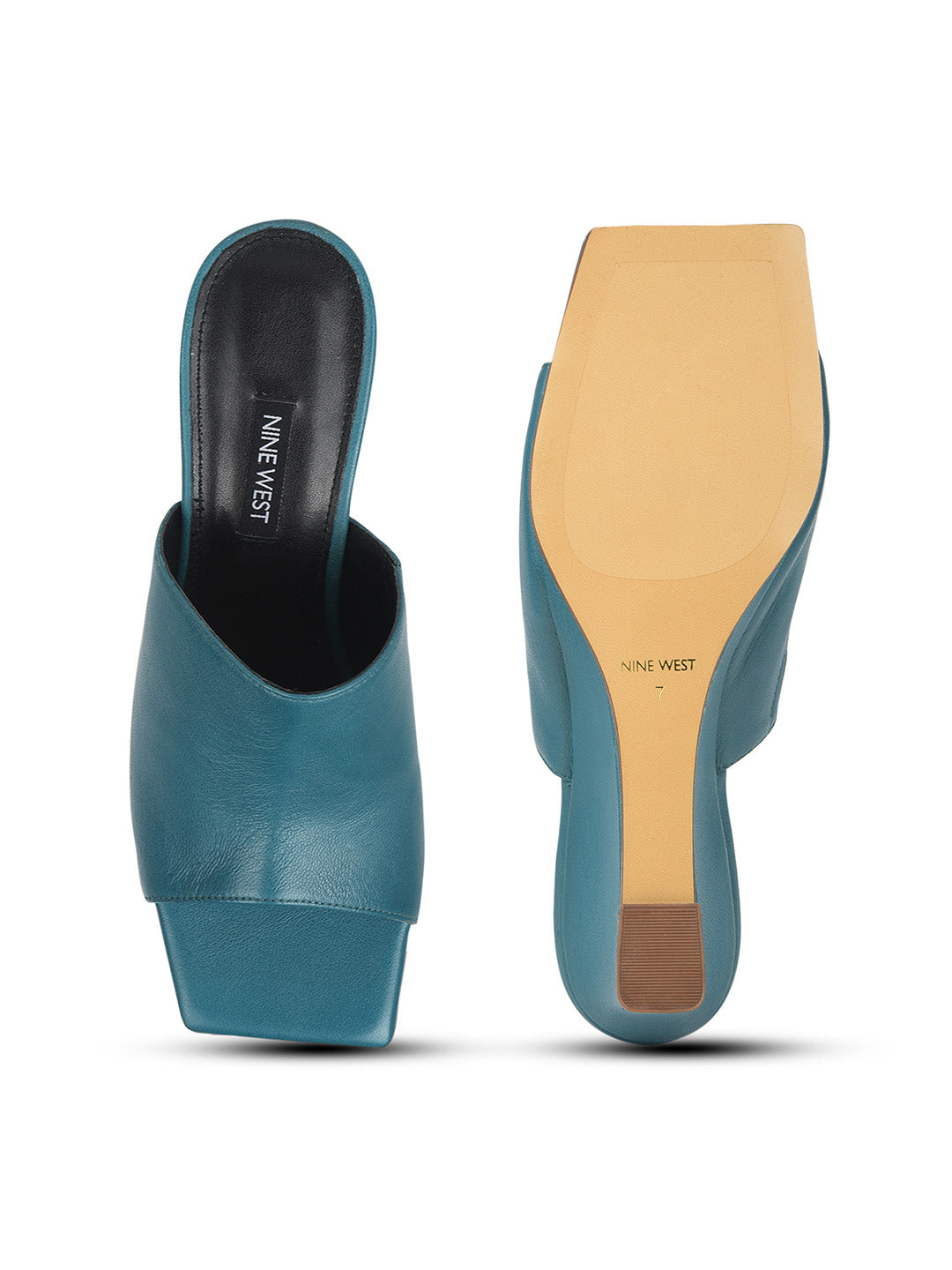 Nine West Women Wedge Heel Mule Sandal - Green - View 4