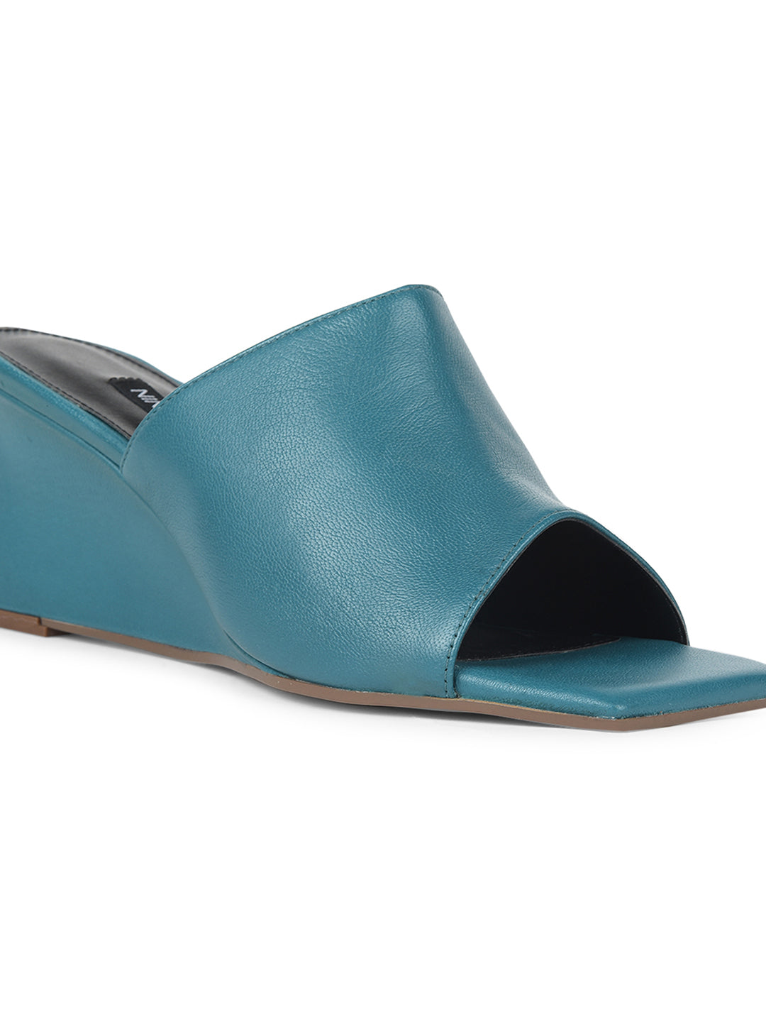 Nine West Women Wedge Heel Mule Sandal - Green - View 5