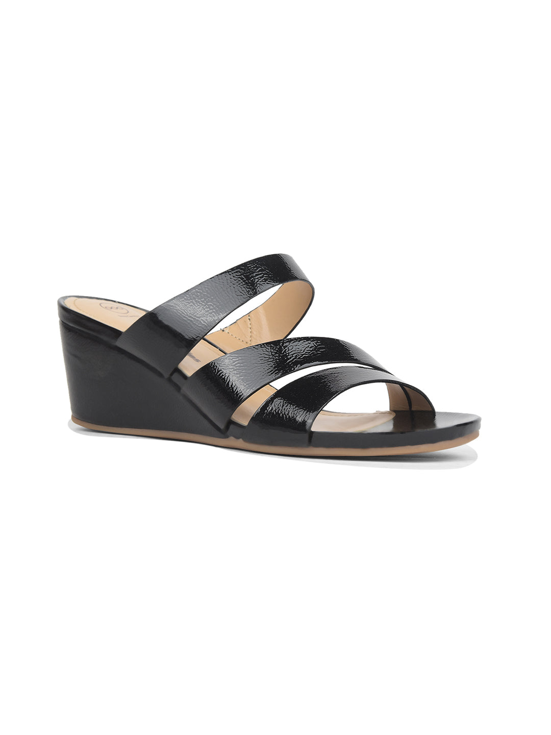 Hush Puppies Women Black Wedge Heel Mule Sandal - Black - View 1