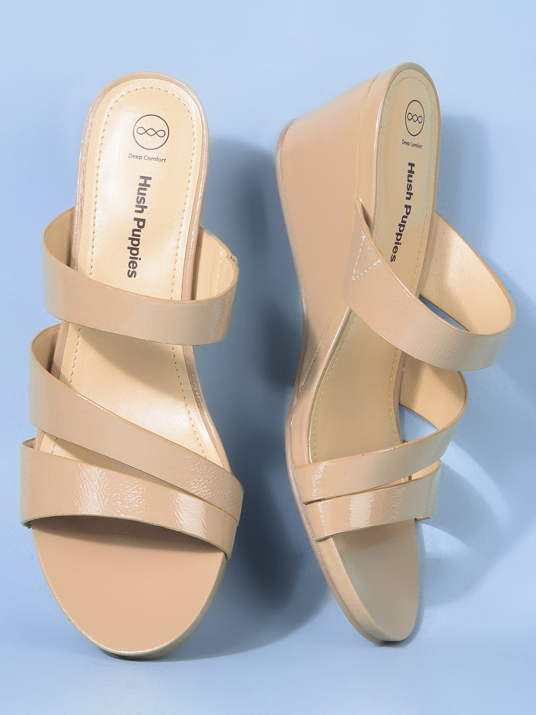 Hush Puppies Women Beige Wedge Heel Mule Sandal - Beige - View 6
