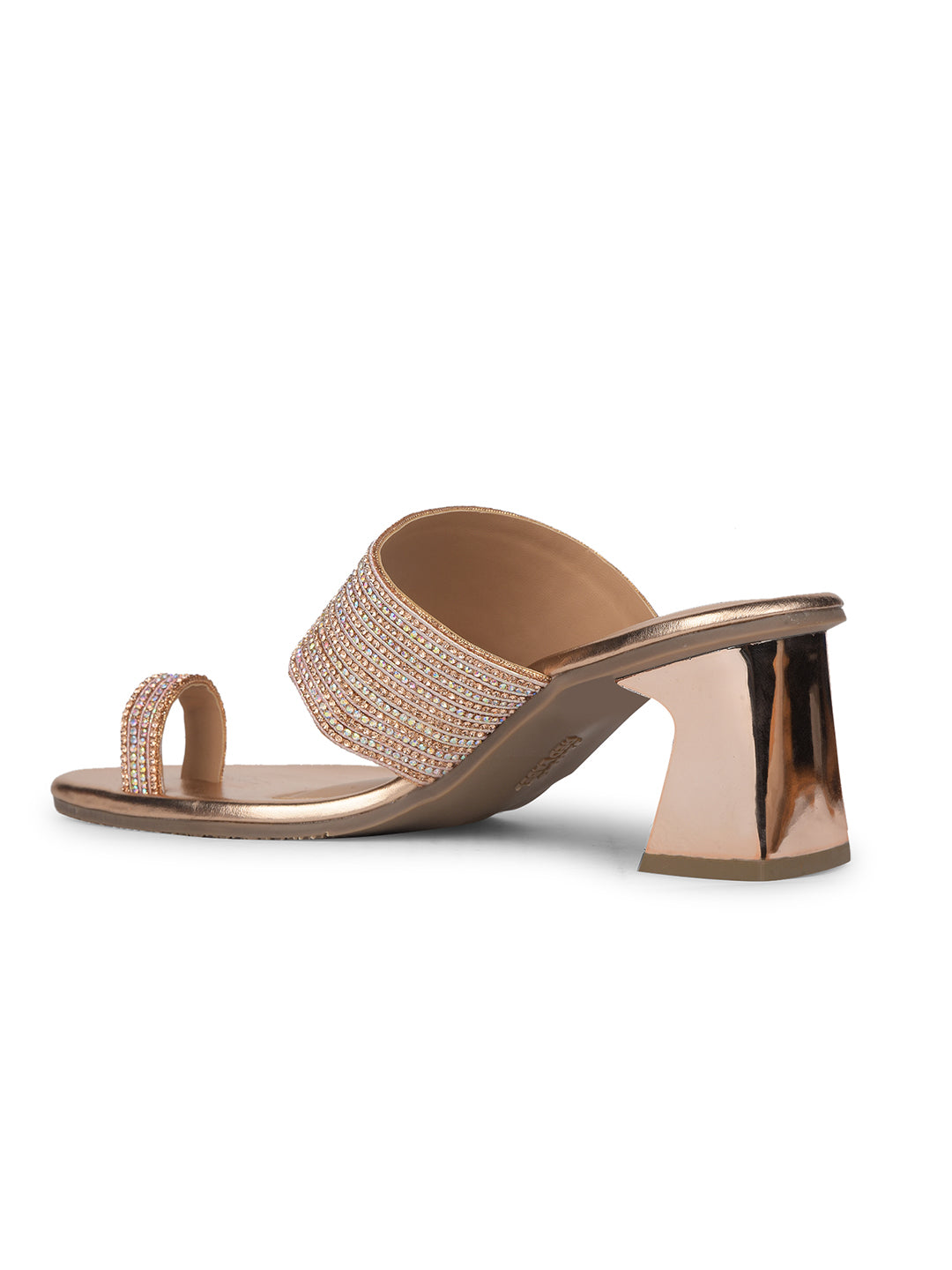 Bata Women Nude Block Heel Toe Ring Sandal - Nude - View 3