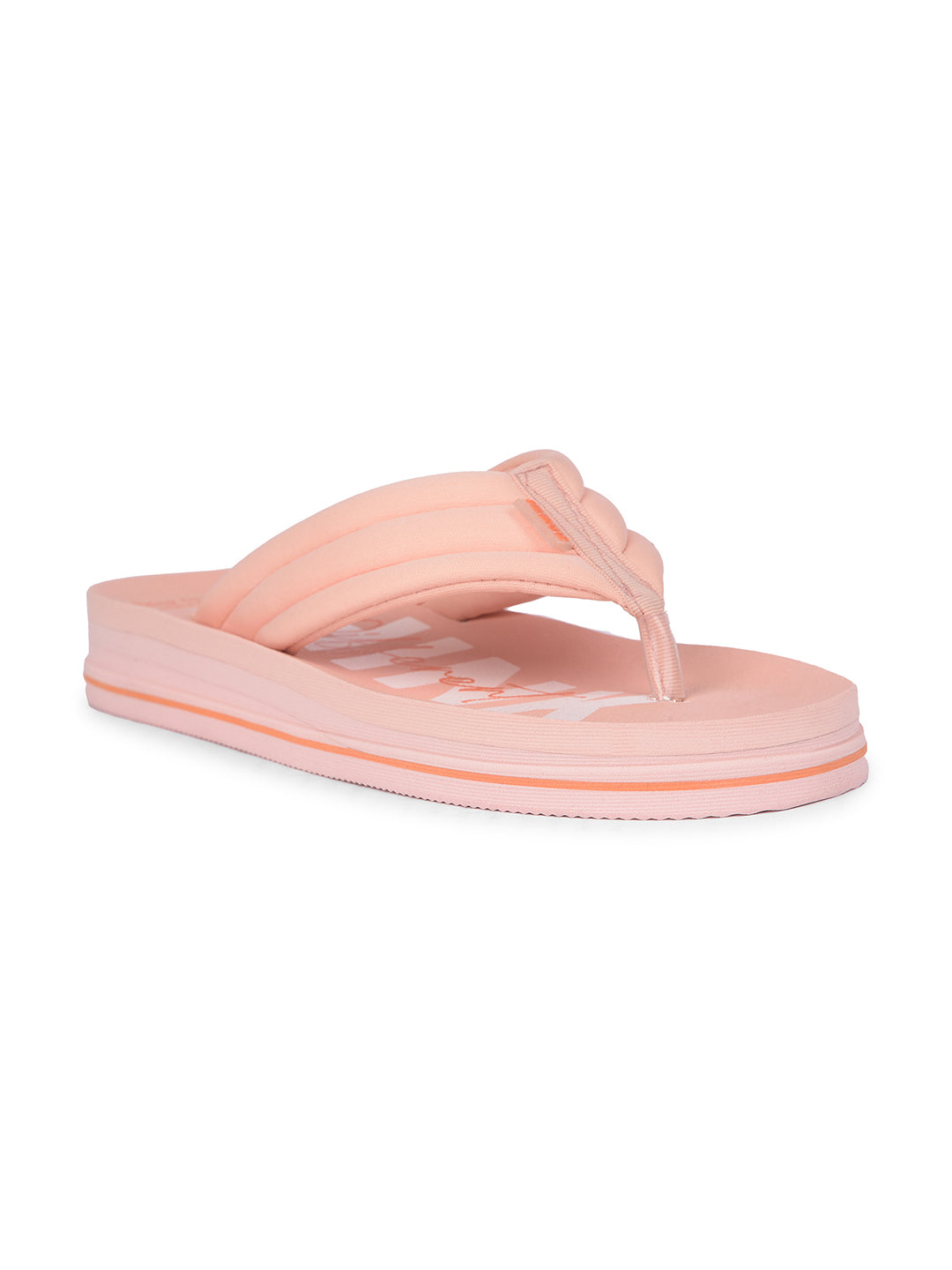 Bata Women's Peach Casual Thong Flip-Flops - Peach