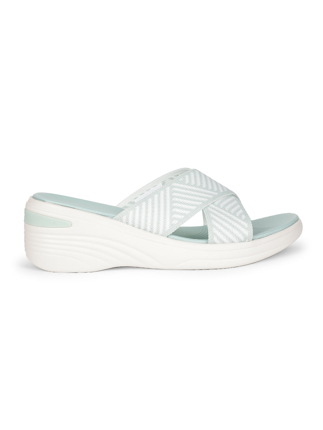 Bata Comfit Women Green Wedge Heel Mule Sandal - Green - View 2