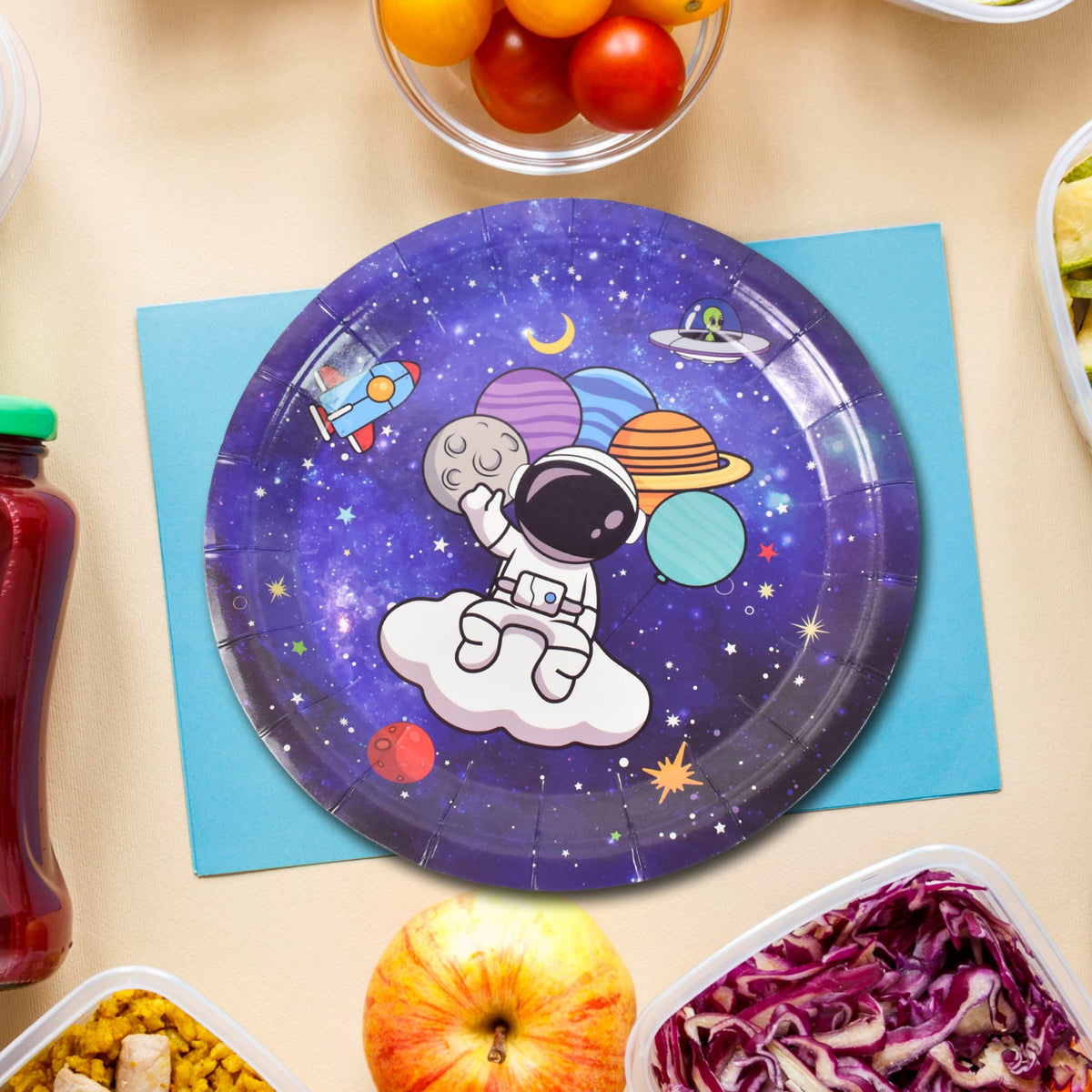 Round Plates Disposable Paper Plates Happy Birthday Gift (10 Pcs Set Mix Design) HP DD