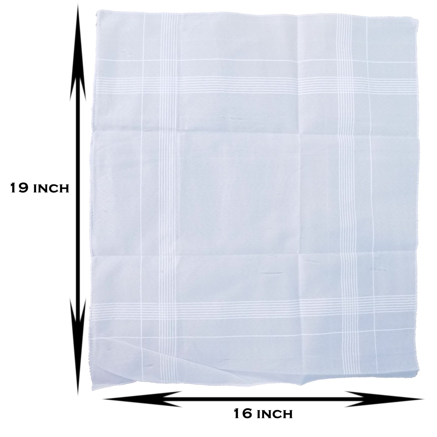 Mens King Size Formal Handkerchiefs For Office Use - Pack Of 12