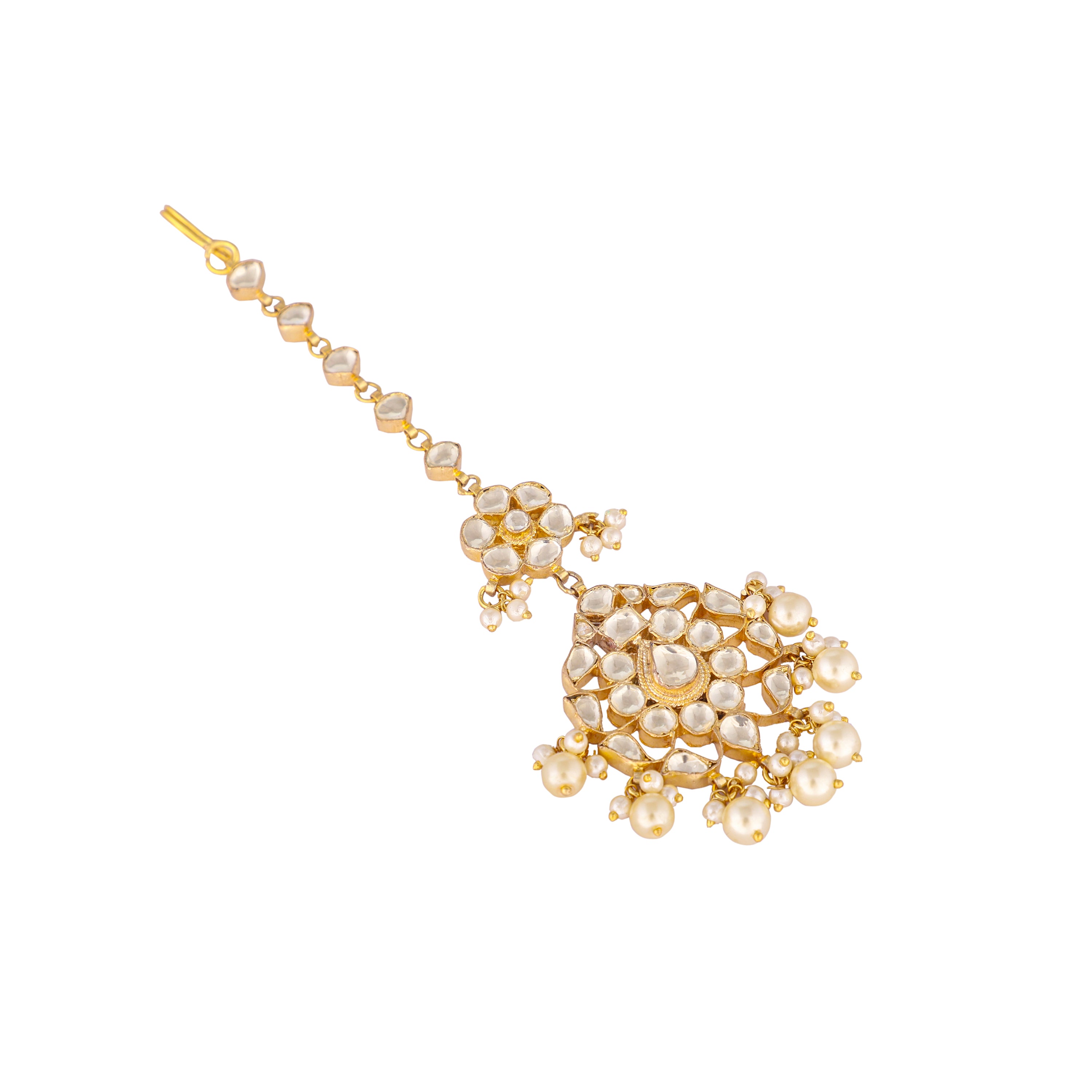 22K Gold-Plated Kundan Maang Tikka