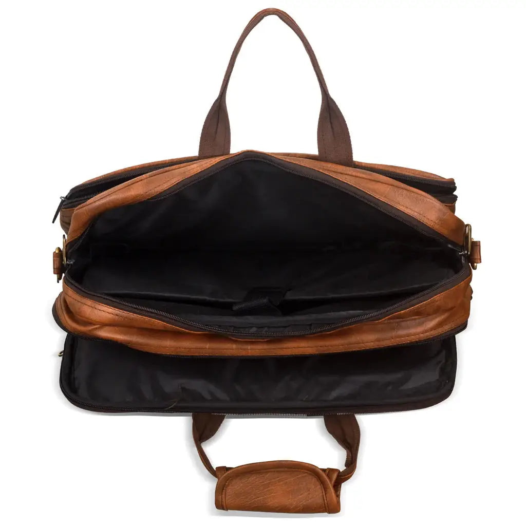 LOREM Tan Color Faux Leather 28L Messenger Bag For Men (BG06) LOREM