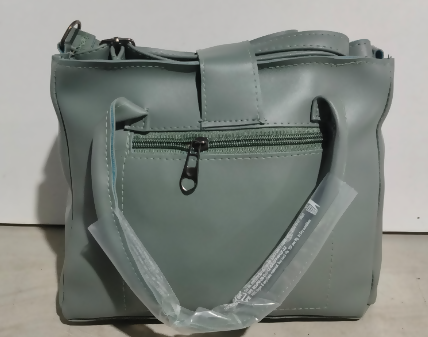 Plaid Handbag with Leather Straps Modern Style Collection (Blue, TPT) NATIONALBAGS & BELTS